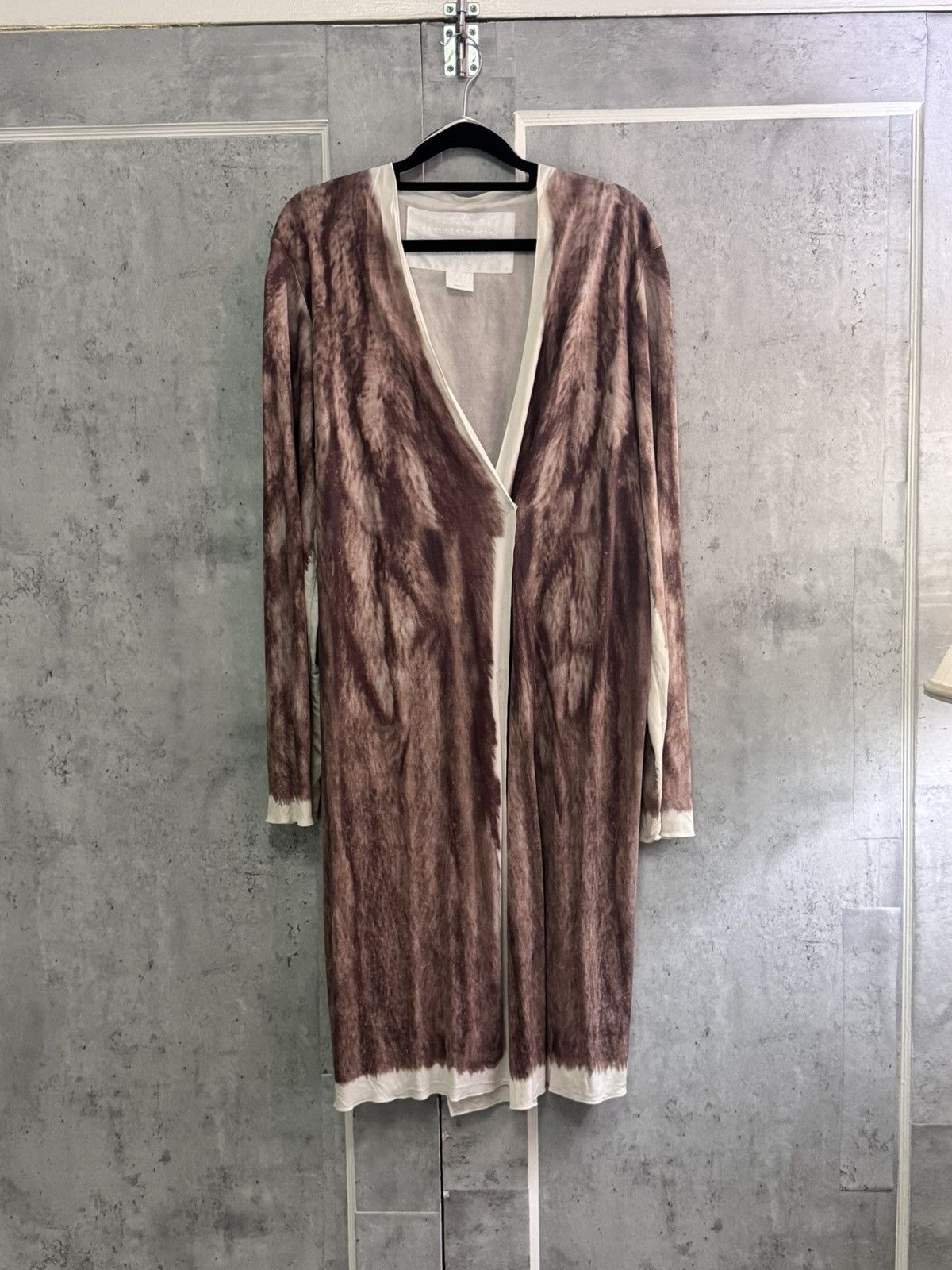 H&M × Maison Margiela MAISON MARTIN MARGIELA H&M FUR TROMPE L'OEIL SILK DRESS Size L / US 10 / IT 46 - 2 Thumbnail