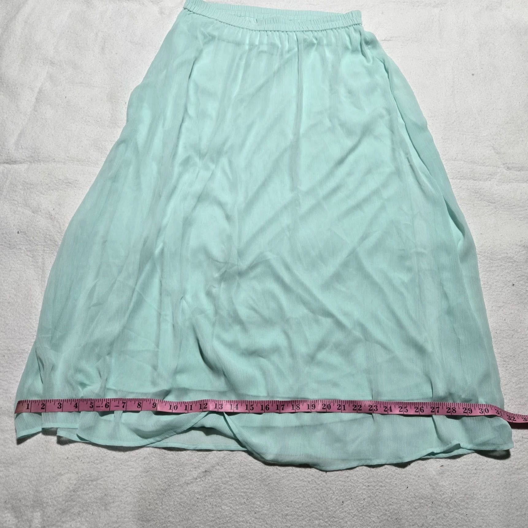 Old Navy Old Navy Skirt Adult Large Blue Spandex Knit High Rise Flare Below Knee Casual Summer Women’s L Blue Vintage No Size 36" / US 14 / IT 50 - 7 Thumbnail