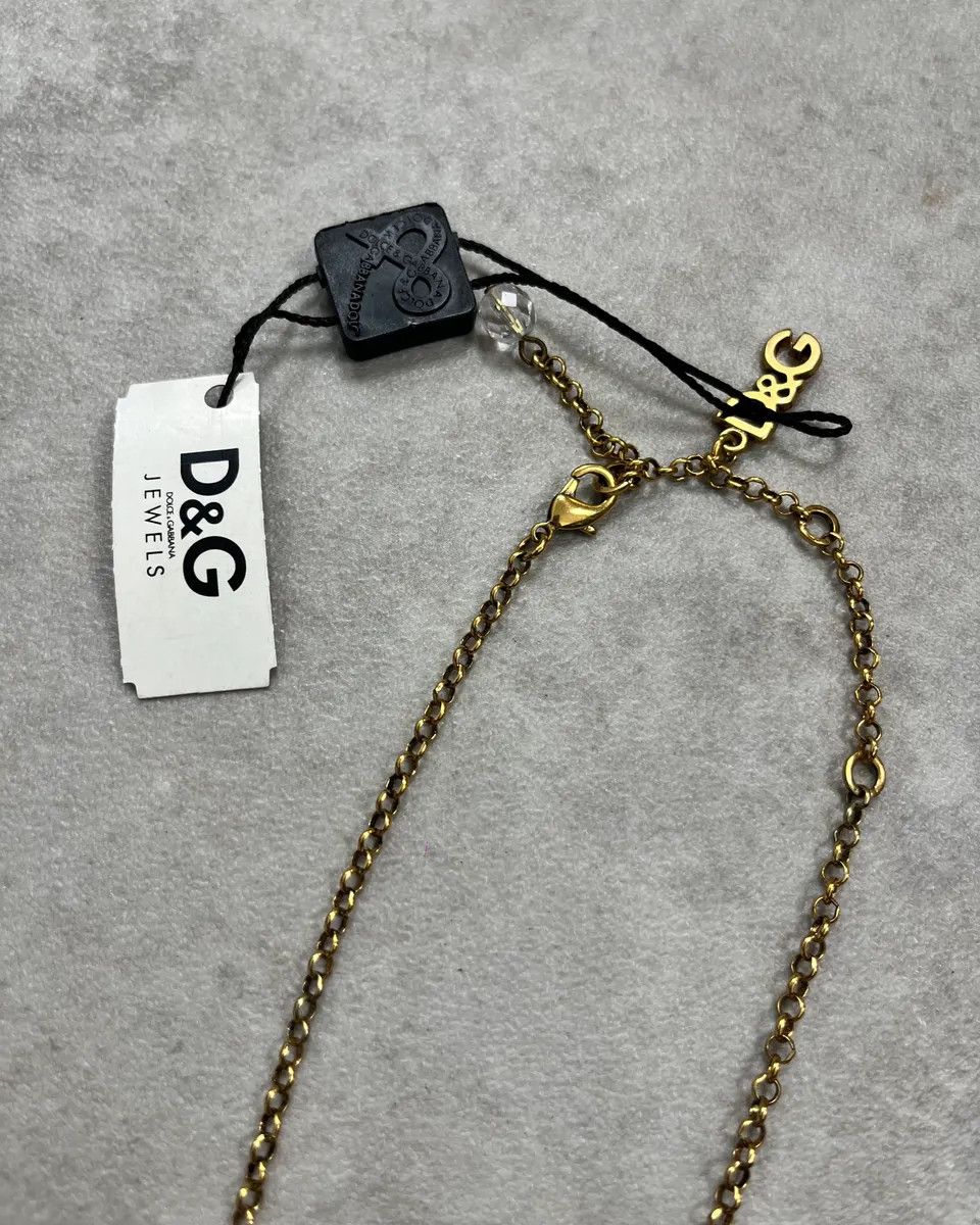 Dolce & Gabbana Dolce & Gabbana Gold Antique Steel Charm Necklace Size ONE SIZE - 4 Thumbnail