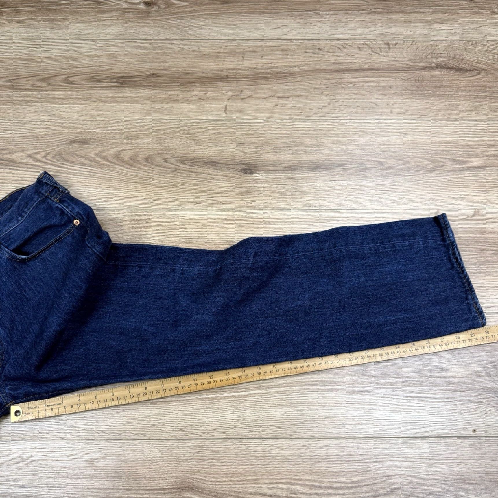 Levi's Levi’s 501 Original Fit Jeans Men 34x30 Dark Blue Button Fly Straight Leg Denim Blue Jeans Men’s Regular Cotton 34 30 Size US 34 / EU 50 - 7 Thumbnail