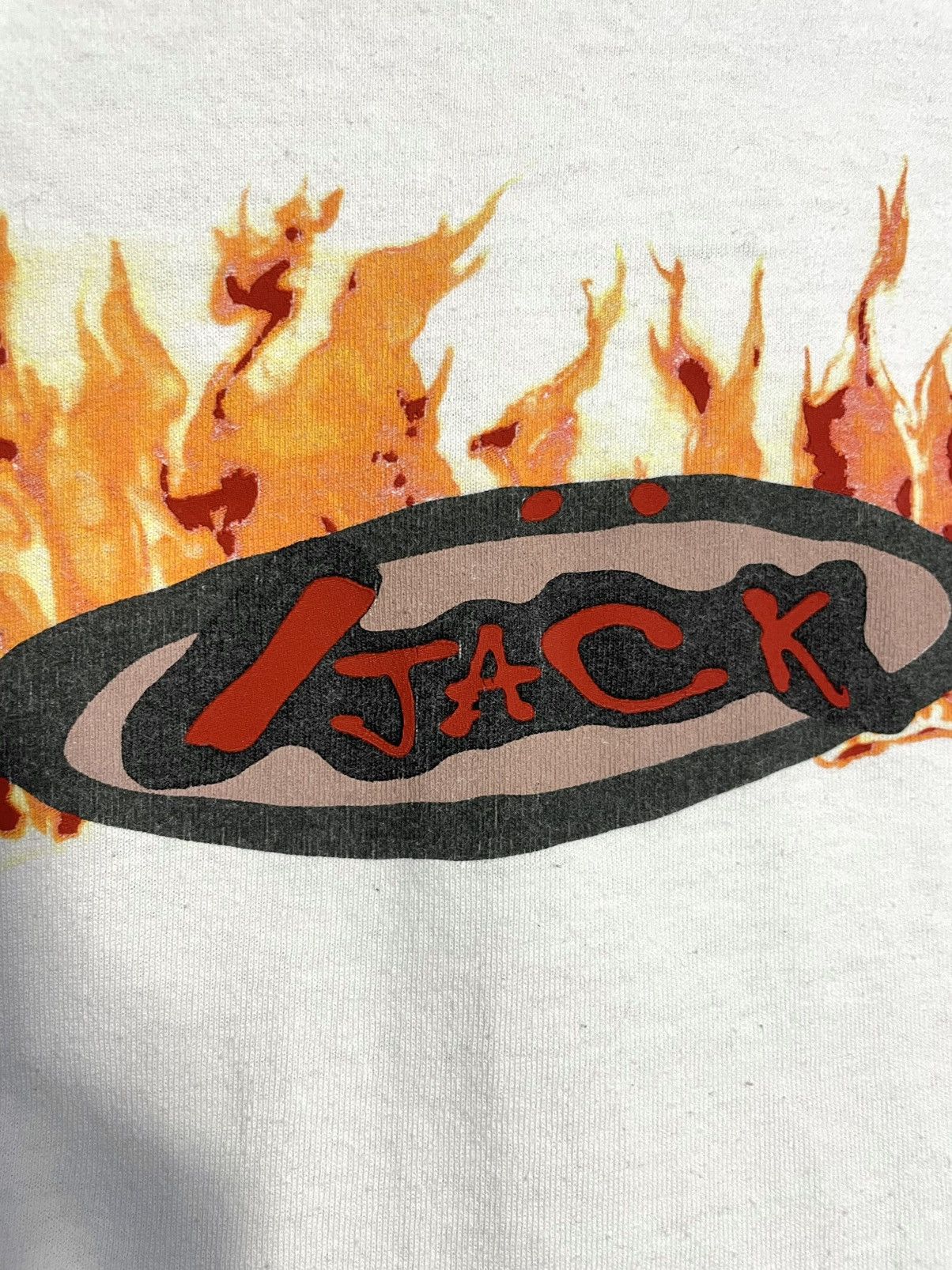 Travis Scott Travis Scott Cactus Jack Flame Logo T-Shirt Size S White Size US S / EU 44-46 / 1 - 6 Thumbnail