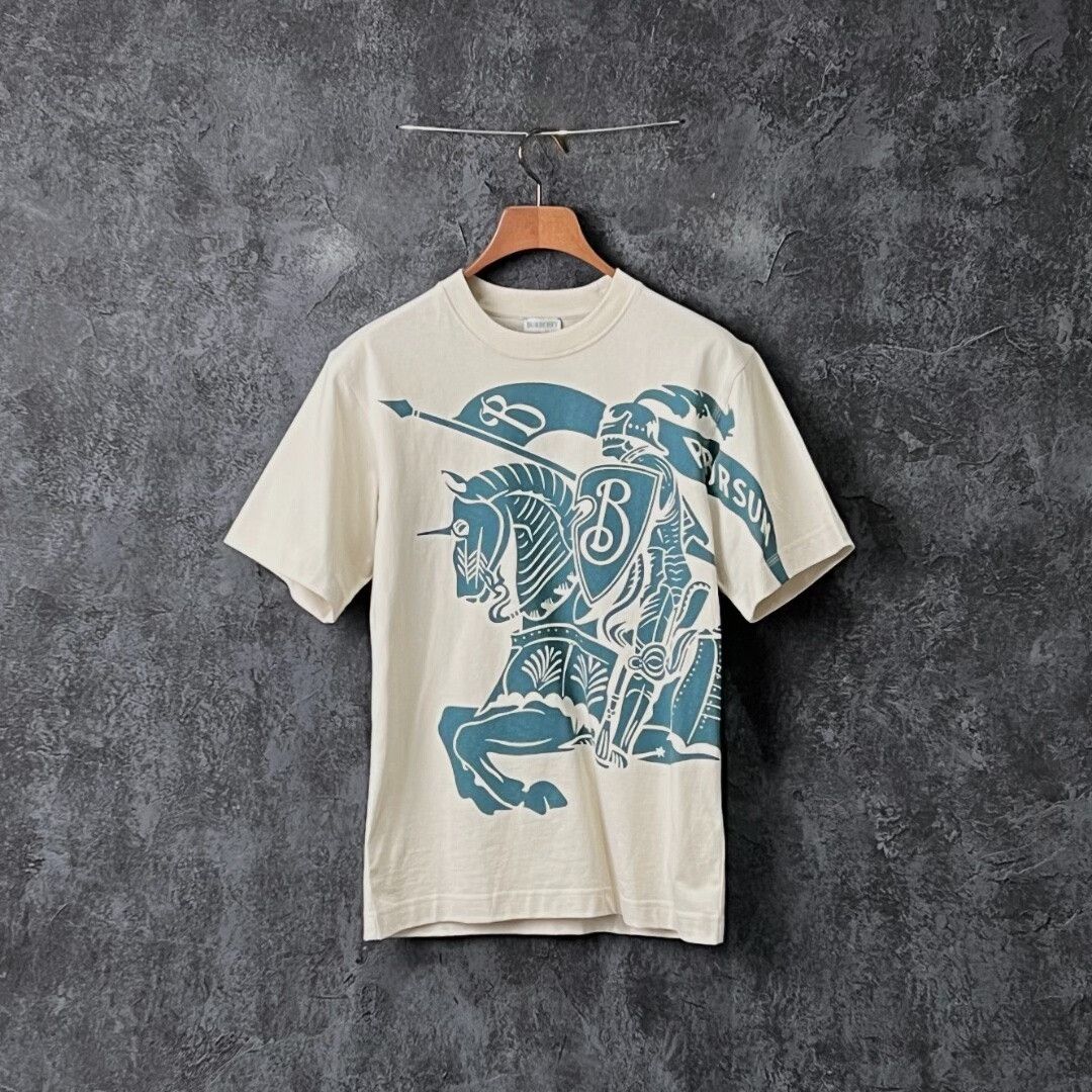 Burberry Burberry Cotton Printed White T-Shirt xs Men Size US XS / EU 42 / 0 - 1 Thumbnail