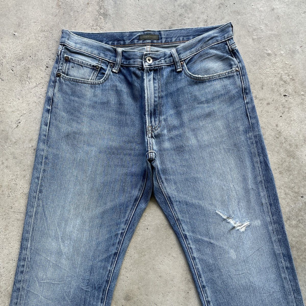 Japanese Brand Vintage Japanese Distressed Faded Jeans Denim Pants W34 Size US 34 / EU 50 - 3 Thumbnail