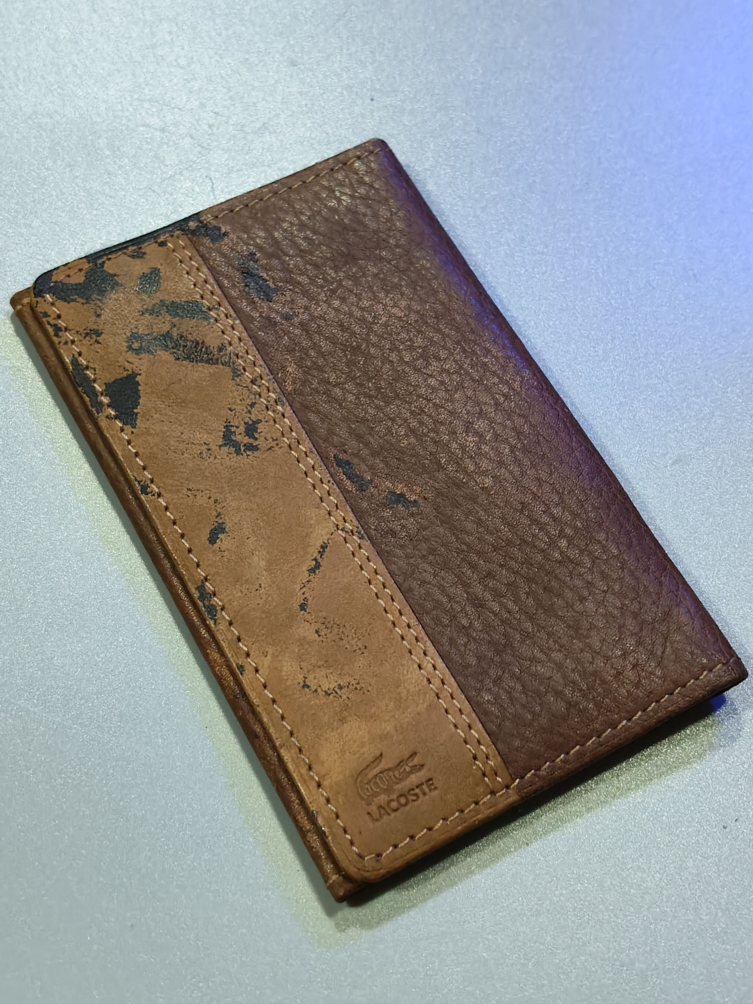 Lacoste brown leather small wallet branded by Lacoste. Size ONE SIZE - 4 Thumbnail
