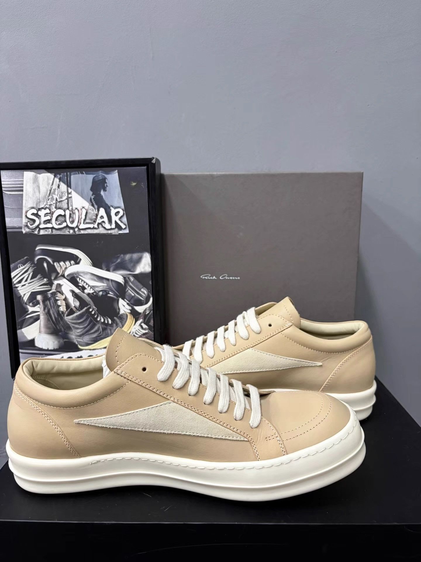 Rick Owens Rick Owens 25SS Ginger Yellow Leather Low-Tops K34 Size US 8 / EU 41 - 6 Thumbnail