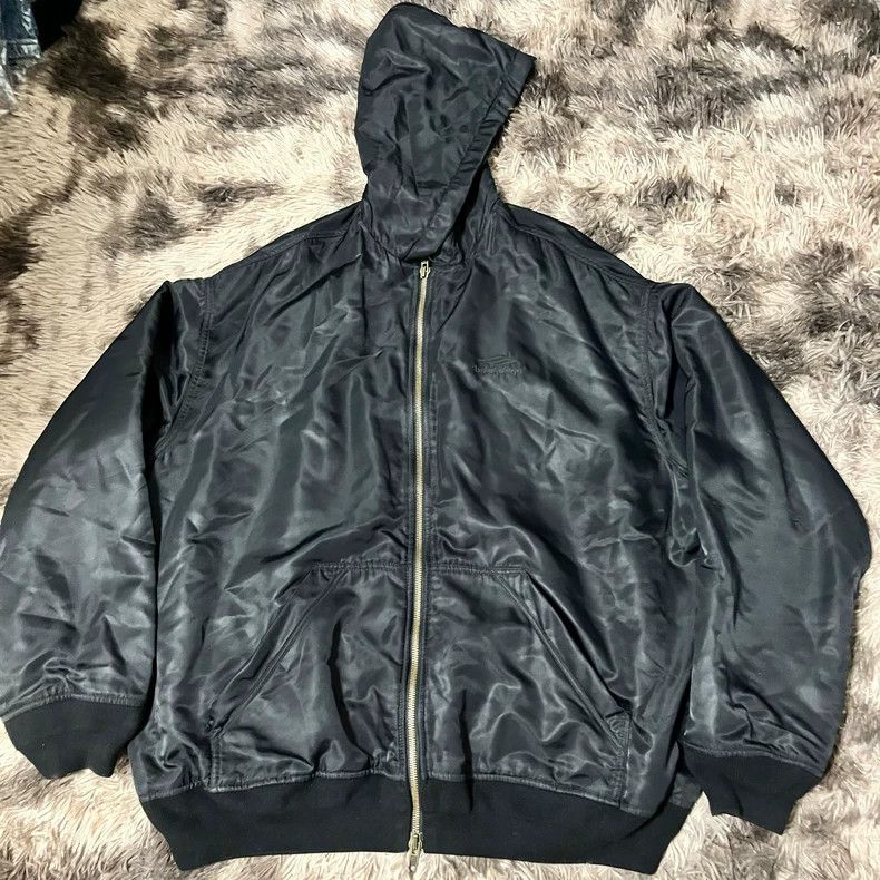 Balenciaga 3 B Embroidered poplin zipper and oversized sil