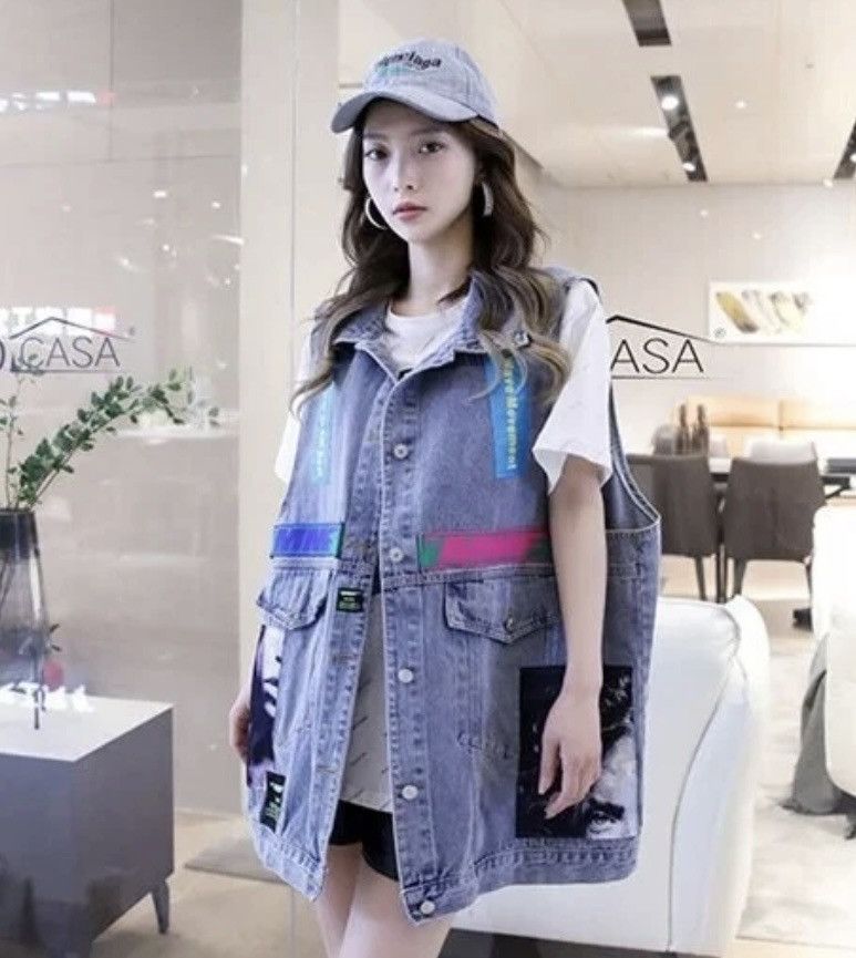 Japanese Brand MMF MOD WAVE MOVEMENT DENIM VEST Size XXL / US 16-18 / IT 52-54 - 1 Thumbnail