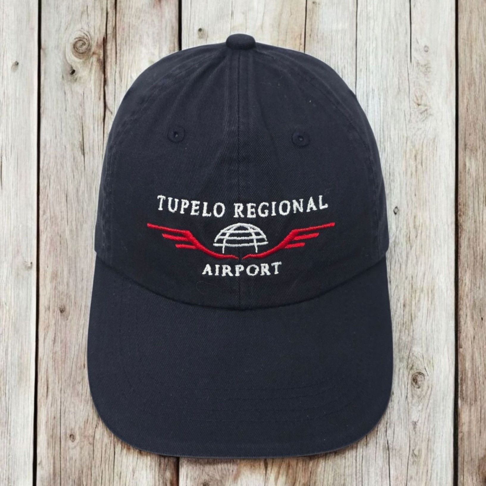 Port Authority Tupelo Regional Airport Strapback Cap Embroidered Logo Hat Size ONE SIZE - 1 Thumbnail