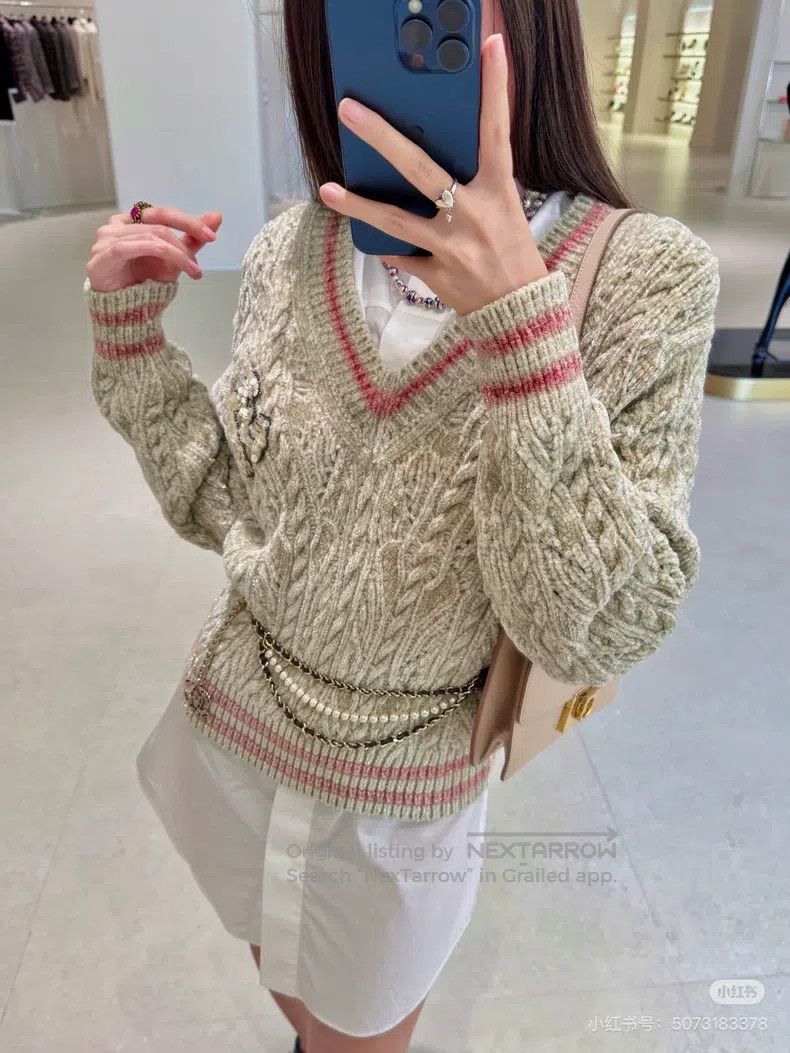 Chanel Chanel 22b metres gold popular sweater Size S / US 4 / IT 40 - 5 Thumbnail