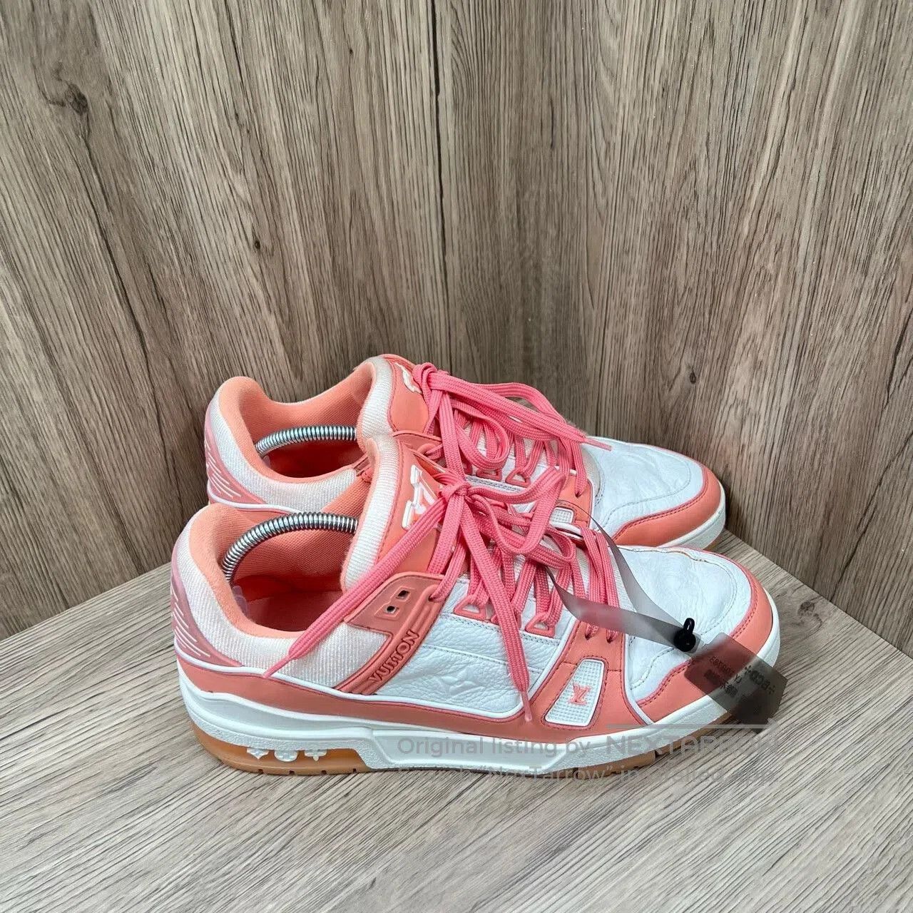 Louis Vuitton lv trainer sneakers in white and pink. Size US 9 / EU 42 - 7 Thumbnail