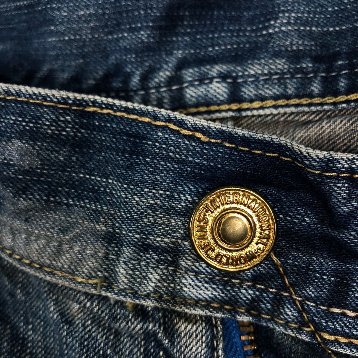 Japanese Brand 🔥Rusty Holes Punk Denim Biker Denim Craft Japan Made Size US 34 / EU 50 - 18 Thumbnail