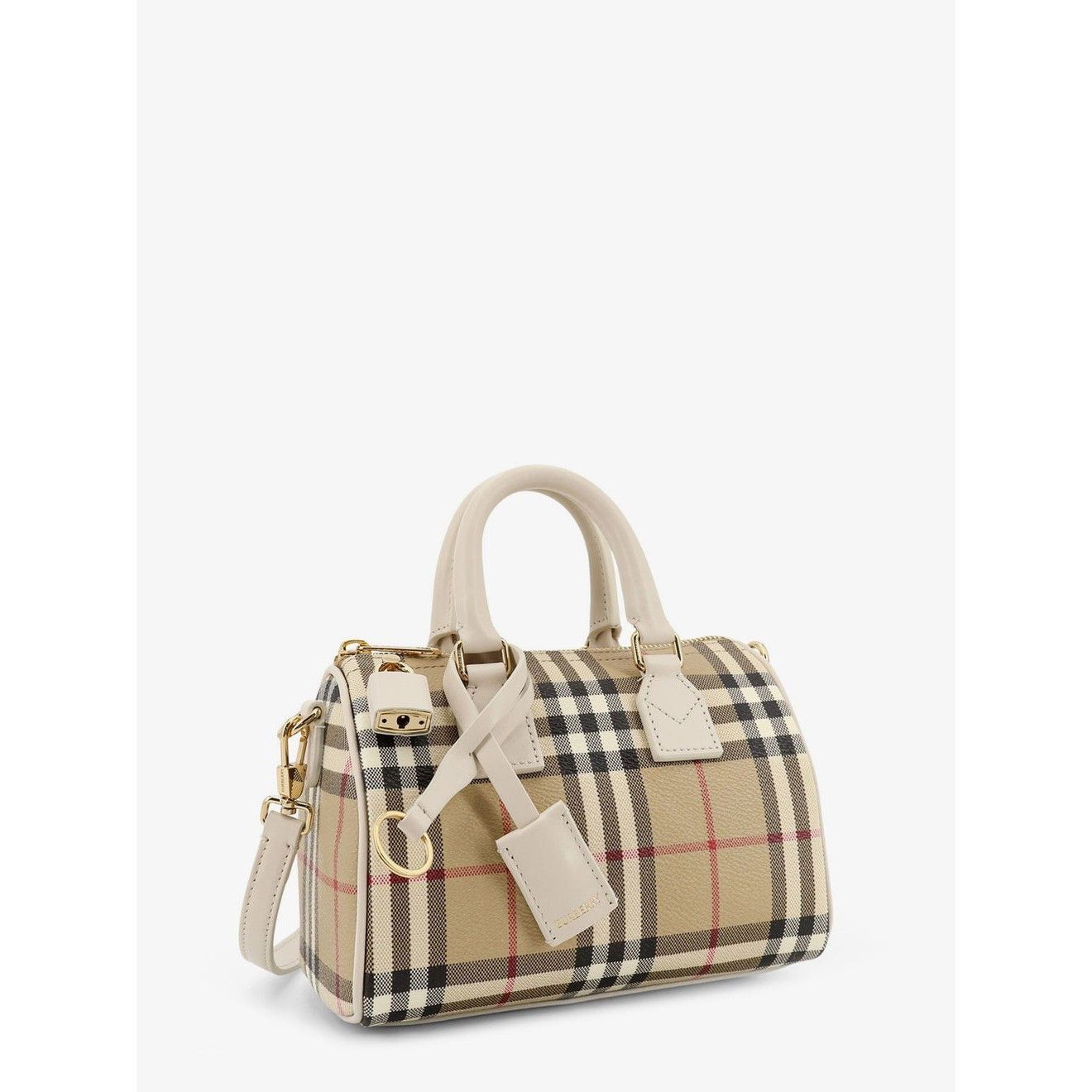 Burberry BURBERRY Bowling Mini White Top Handle Bag New Size ONE SIZE - 3 Thumbnail