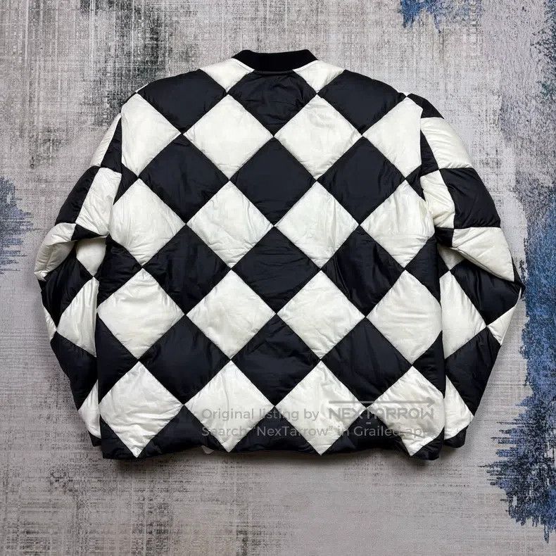 Neighborhood Neighborhood Black and White Checkered Down Jacket Coat Size US M / EU 48-50 / 2 - 6 Thumbnail