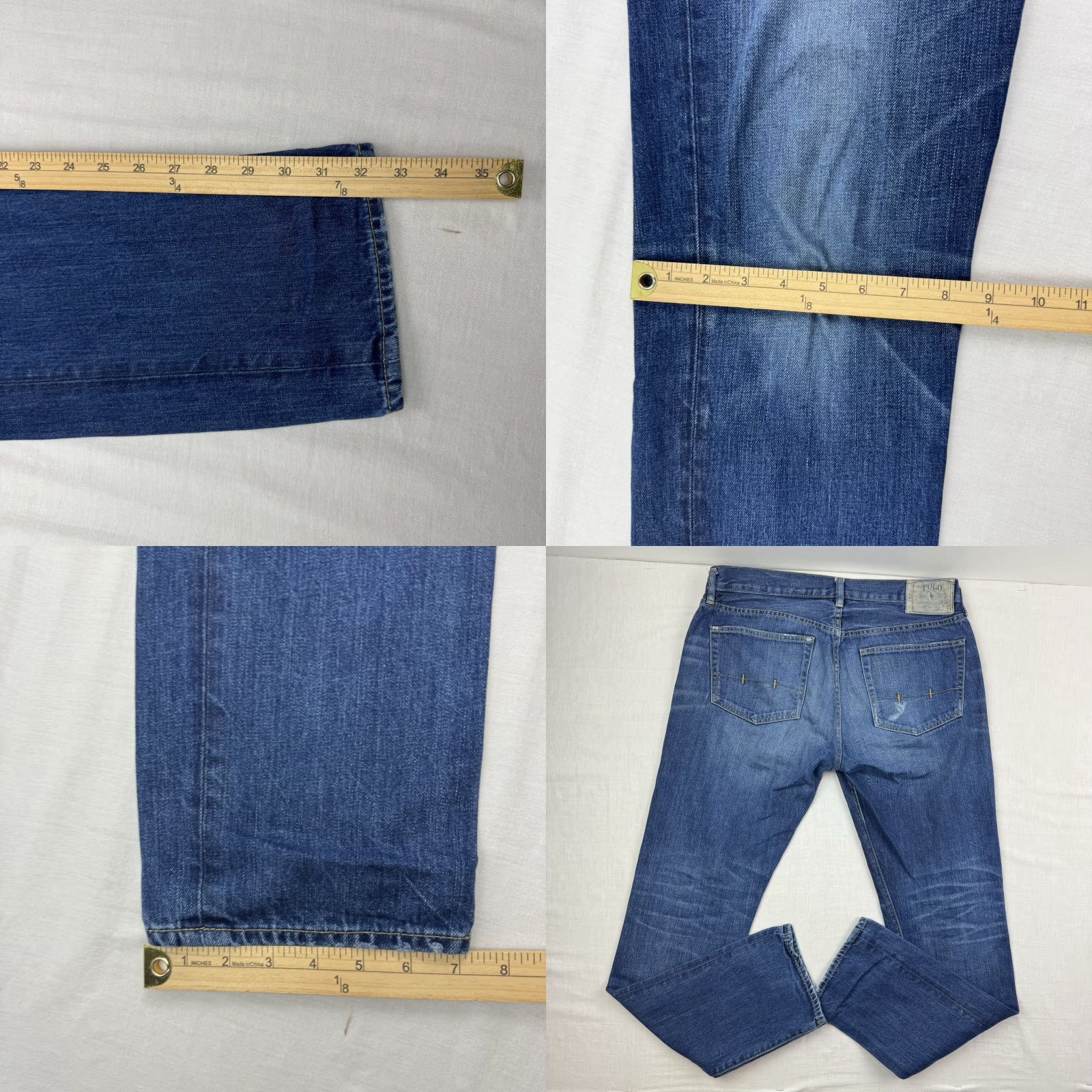 Polo Ralph Lauren Vintage Polo Ralph Lauren Jeans Adult 34x32 Straight Leg Hipster Denim Blue Cotton 90s Mens Pants Size US S / EU 44-46 / 1 - 9 Thumbnail