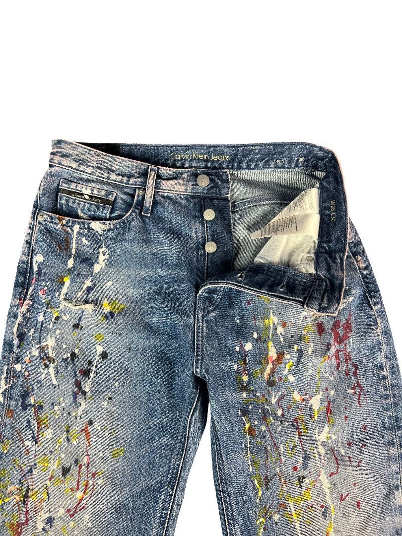 Calvin Klein Calvin Klein Paint Splatter Jeans – W28 L30 – Italian Fabric Size US 28 / EU 44 - 4 Thumbnail