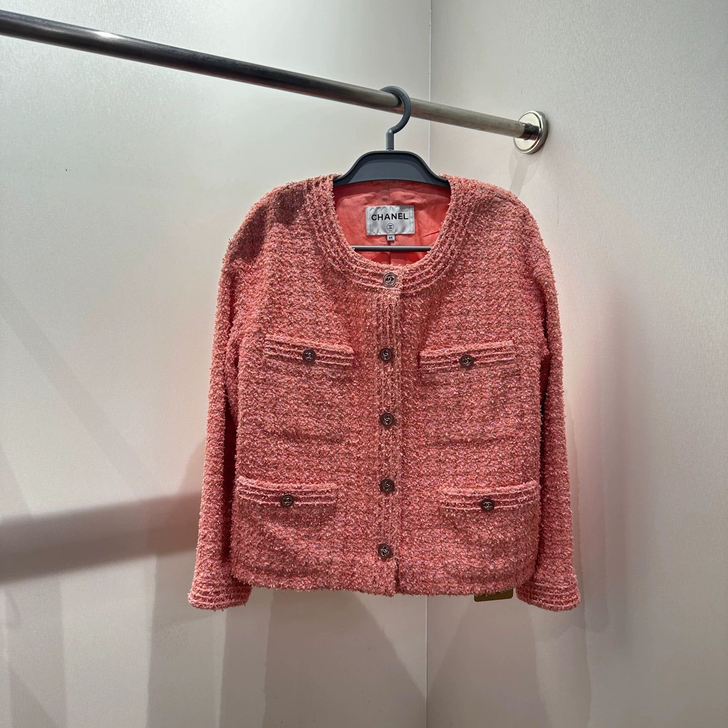 Chanel Chanel feb420 woven logo button jacket 44 Size L / US 10 / IT 46 - 1 Thumbnail
