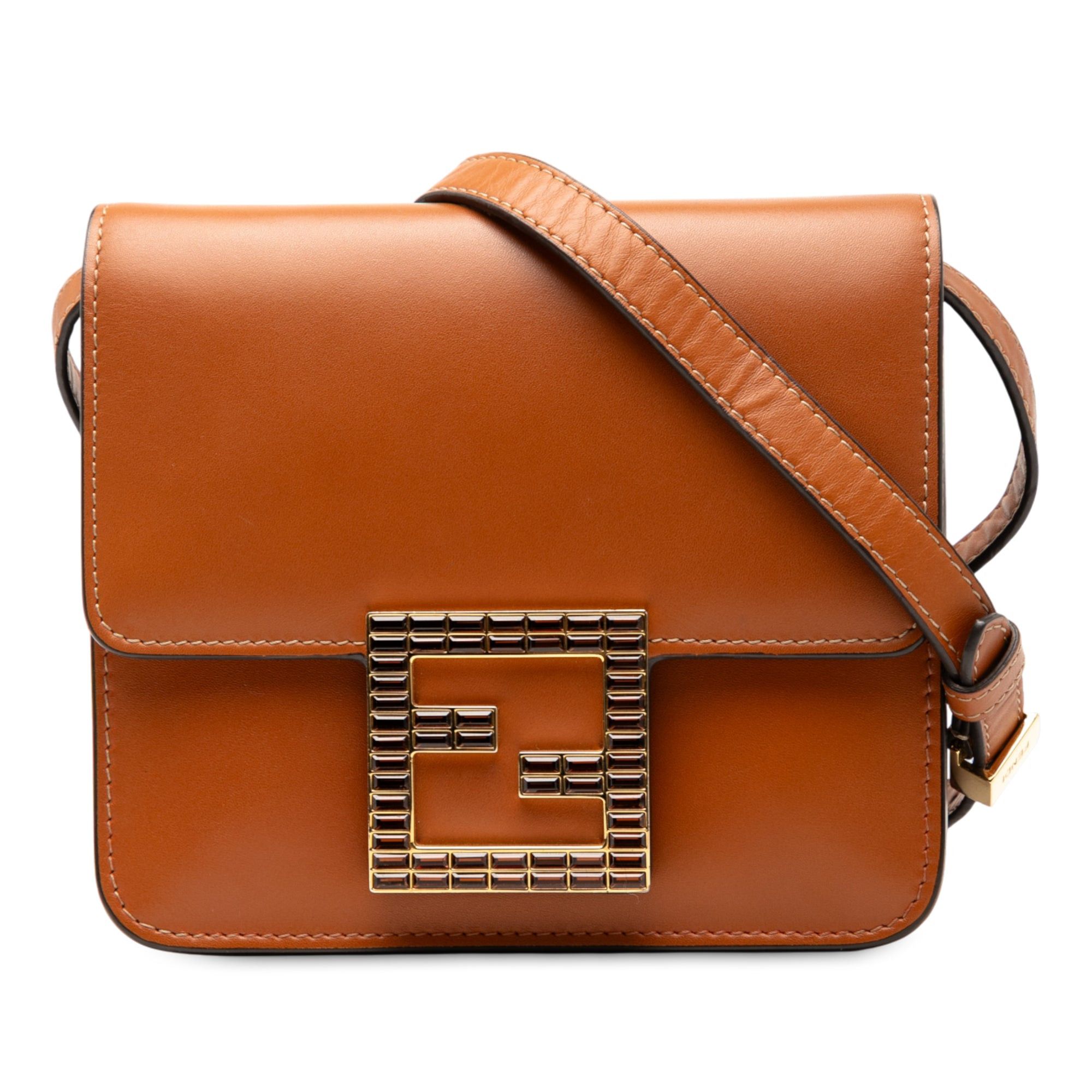 Fendi Leather Crystal Fab Crossbody Size ONE SIZE - 1 Thumbnail