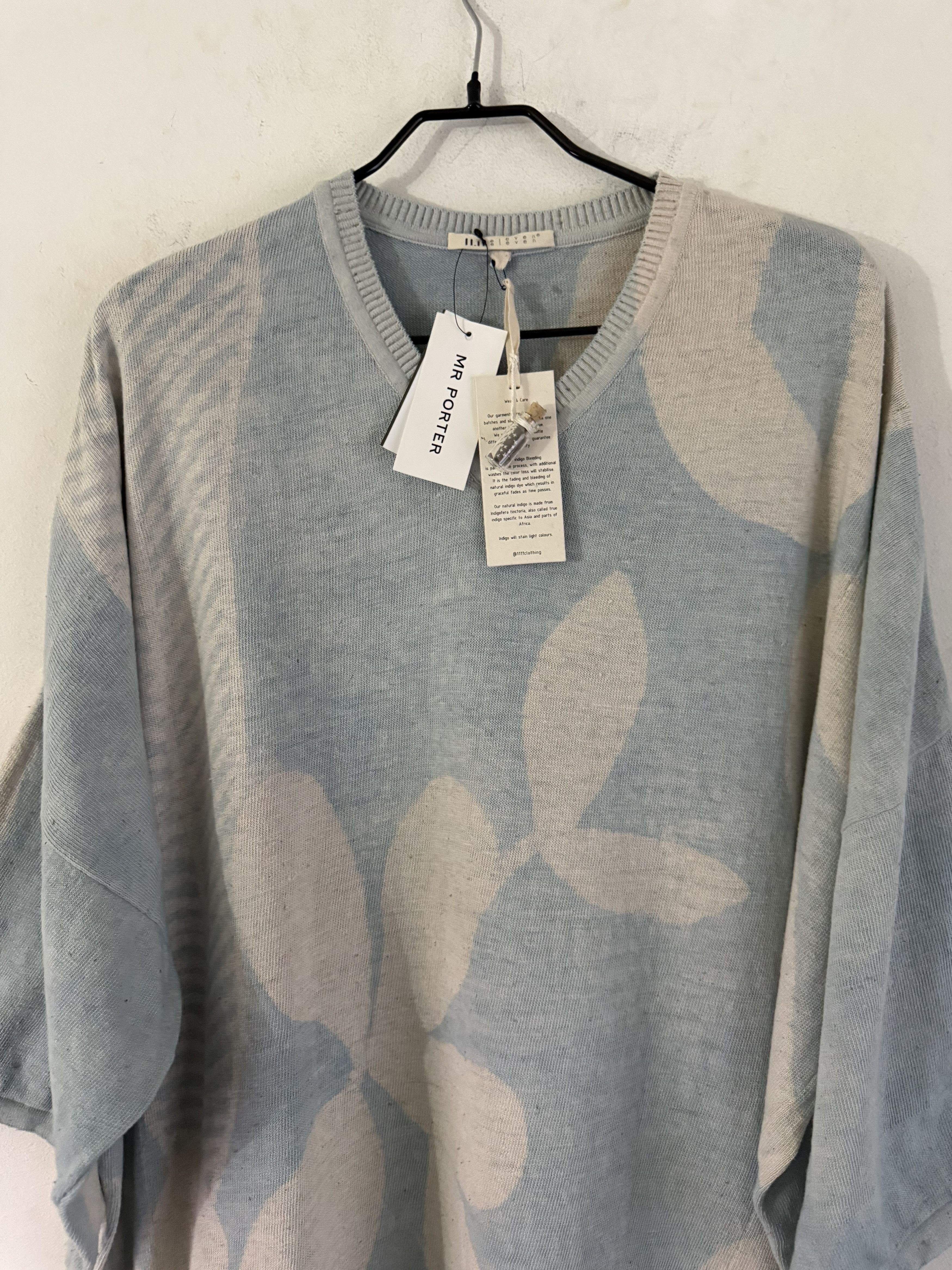 11.11 / eleven eleven Natural Indigo Handwoven Oversized Tunic Size US L / EU 52-54 / 3 - 8 Thumbnail