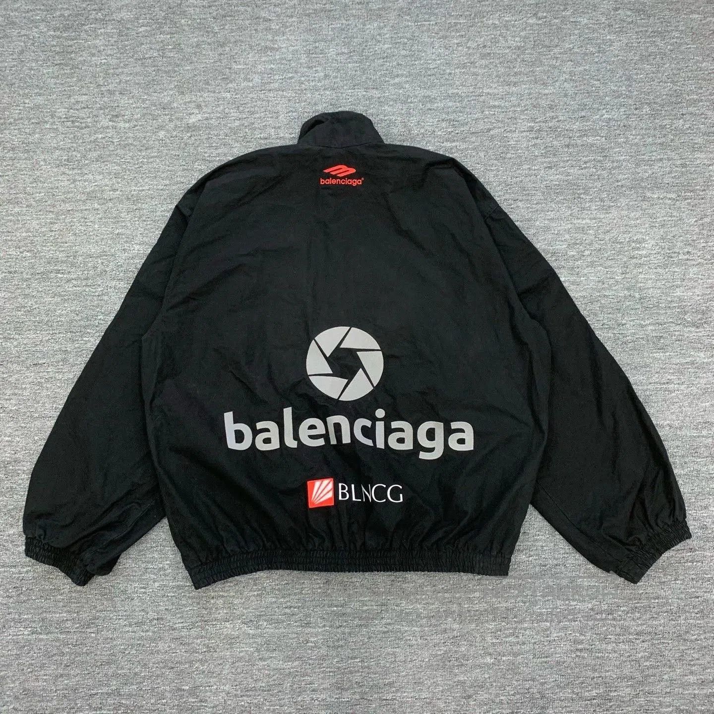 Balenciaga black logo racing jacket by Balenciaga. Size US XS / EU 42 / 0 - 2 Thumbnail
