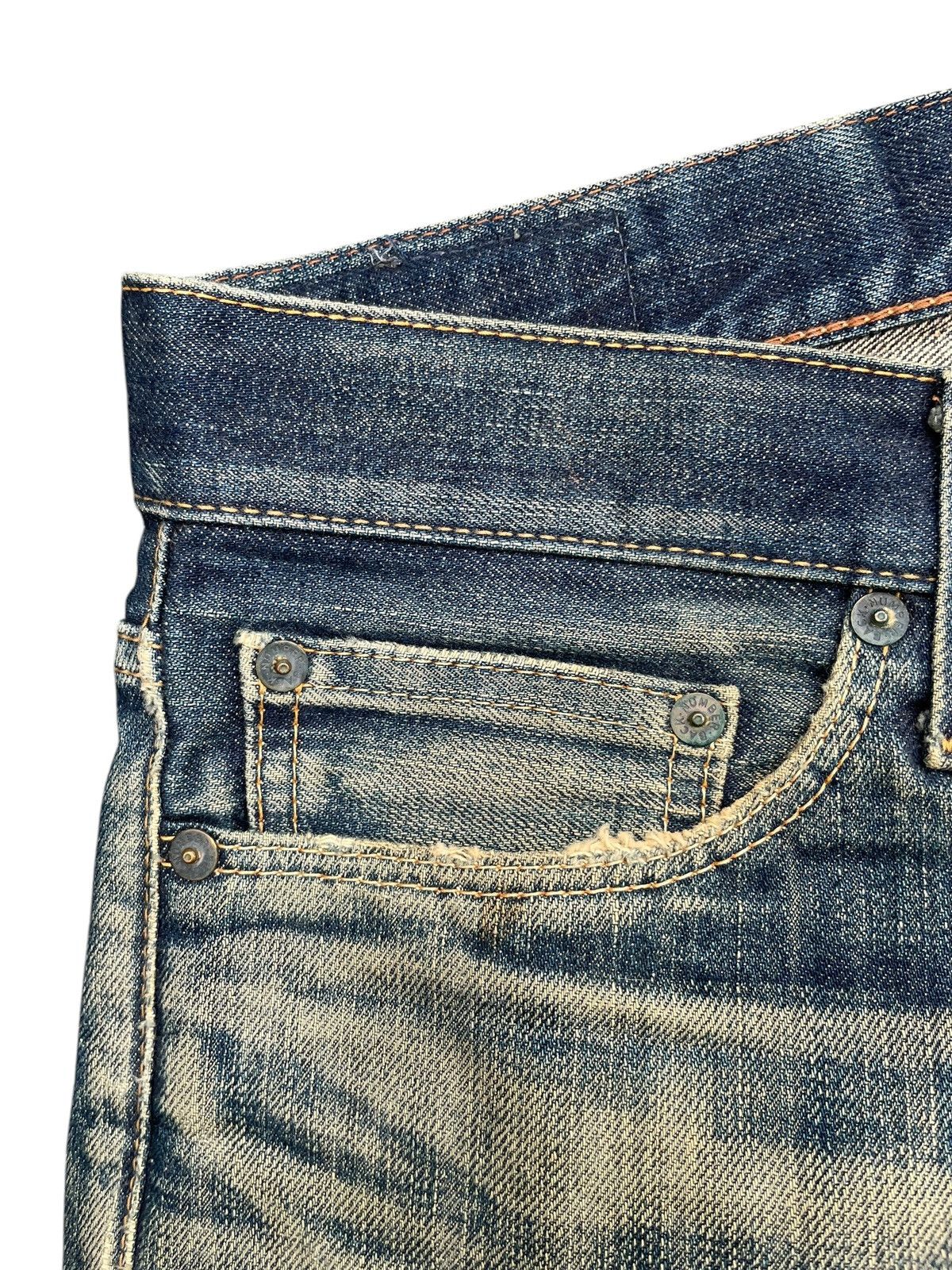 Japanese Brand Vintage Back Number Distresed denim Size US 34 / EU 50 - 6 Thumbnail
