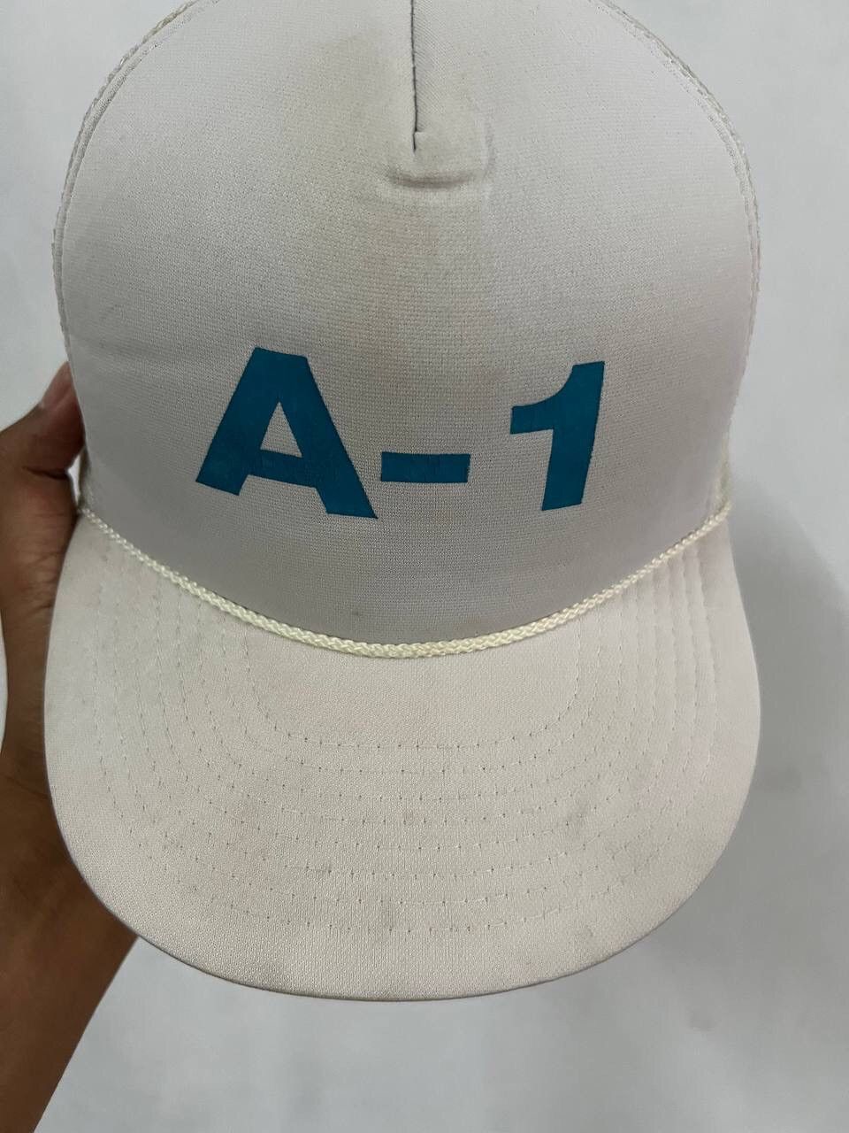 Vintage A-1 White Trucker Hat Size ONE SIZE - 7 Thumbnail
