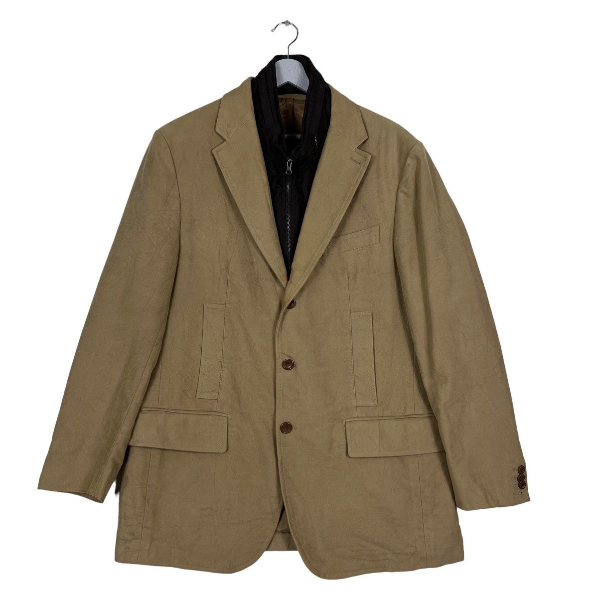 Other 🔥 DESIREE PURO COTONE MOLESKIN DOUBLE LAYER ZIPPER JACKET Size US XL / EU 56 / 4 - 2 Thumbnail