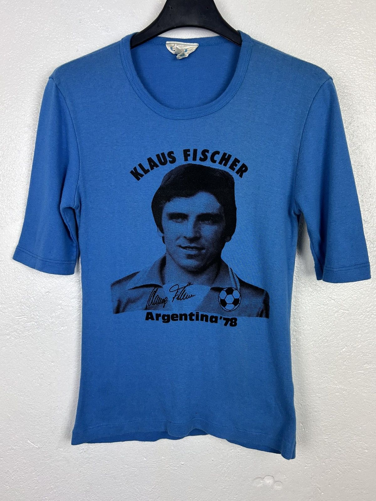 Vintage 70s Vintage 1978 Klaus Fischer Argentina WC Rare T-Shirt Size US XS / EU 42 / 0 - 1 Thumbnail