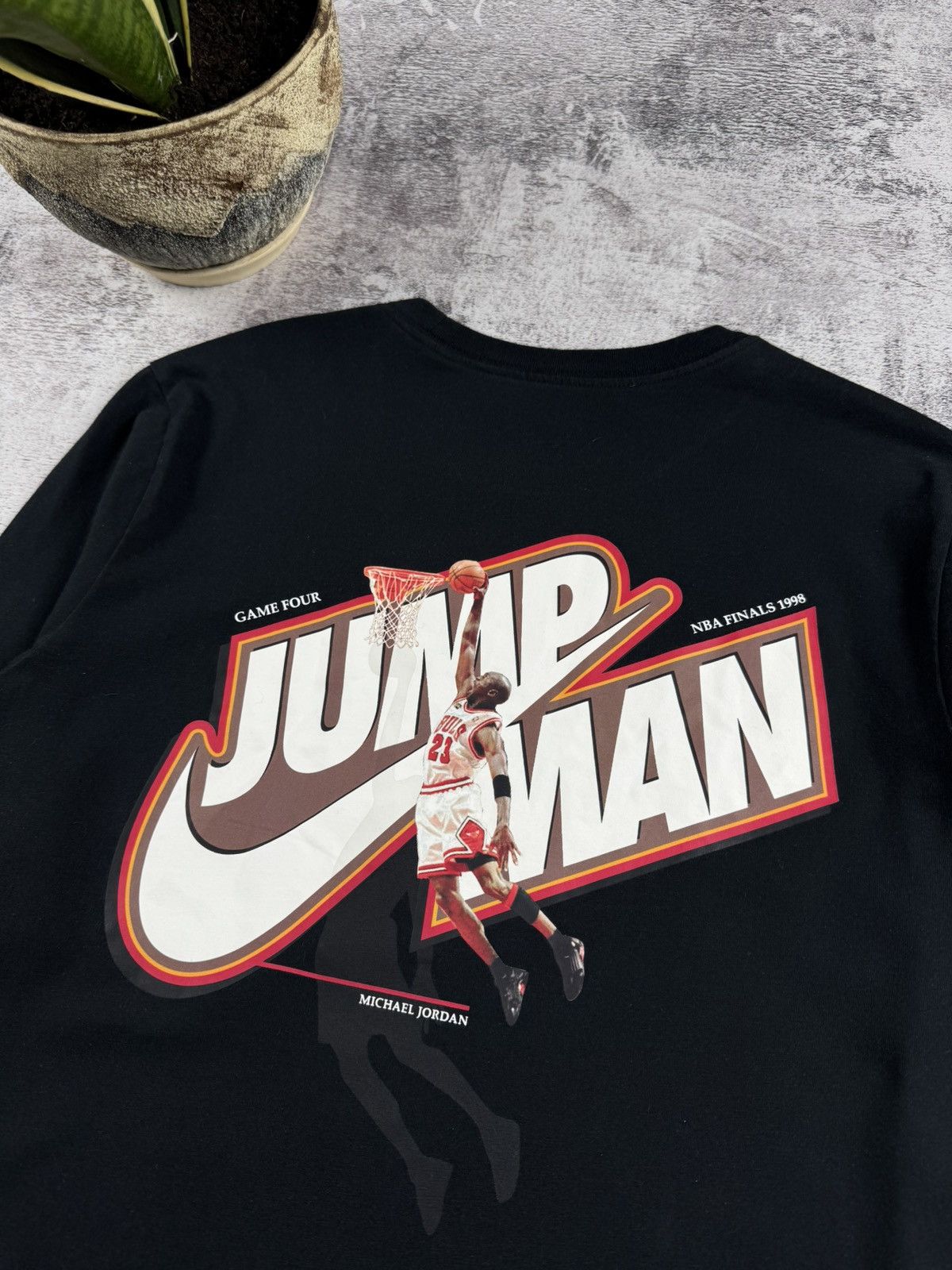 Nike Air Michael Jordan Jump Man Basketball Longsleeve T Shirt Tee Size US L / EU 52-54 / 3 - 7 Thumbnail