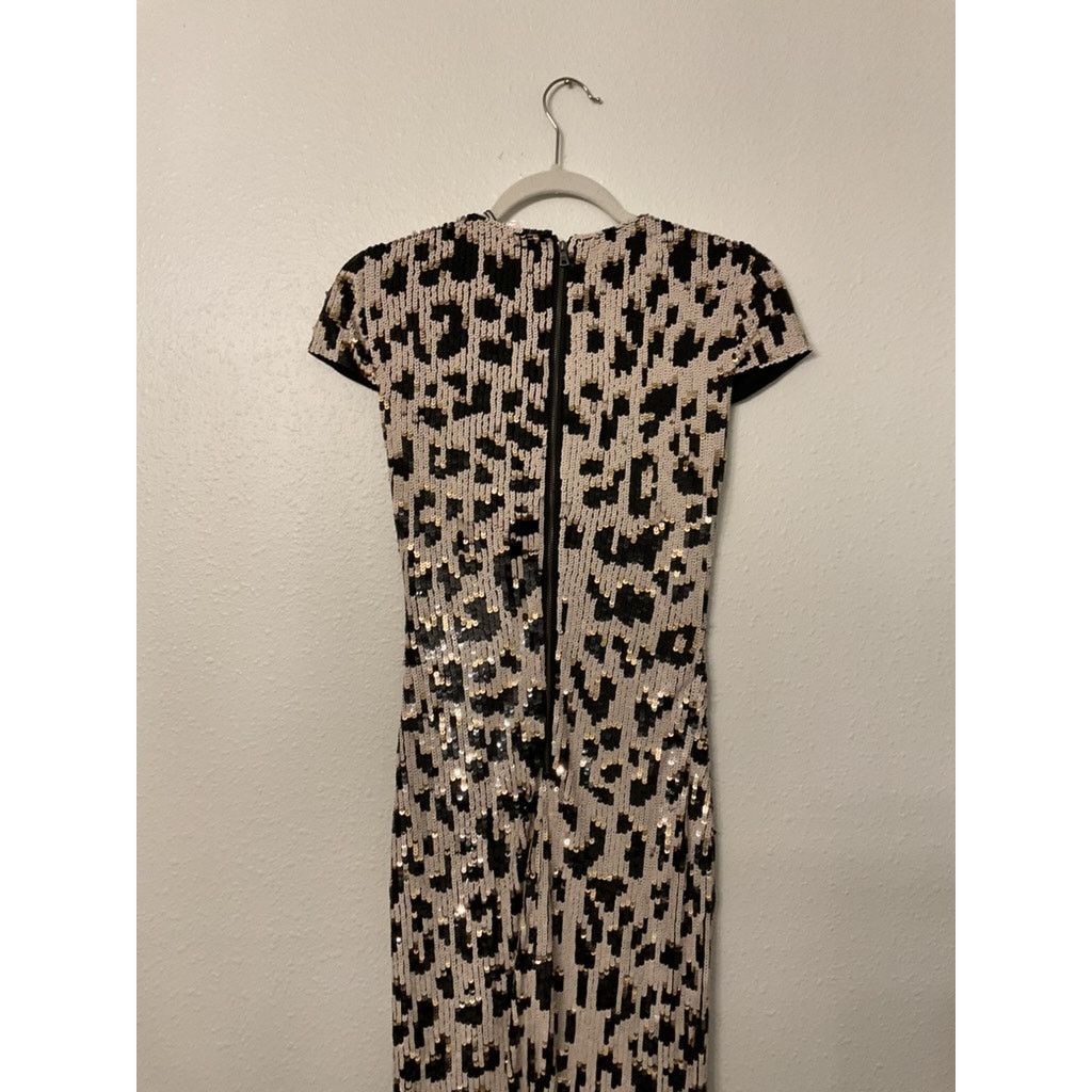 Alice + Olivia ALICE + OLIVIA NAT LEOPARD PRINT BODYCON SEQUIN DRESS 0 Size XS / US 0-2 / IT 36-38 - 11 Thumbnail