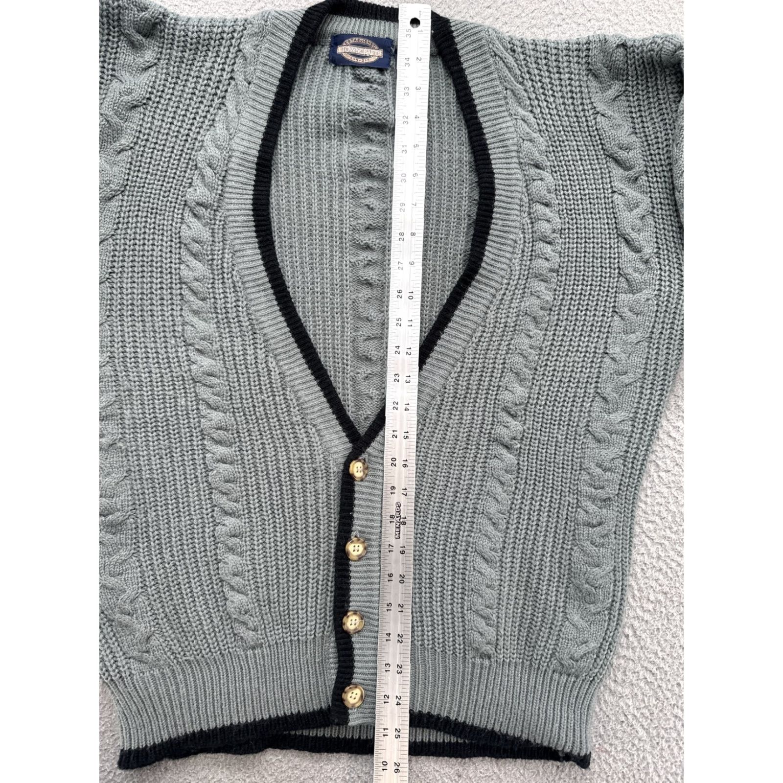 Vintage VINTAGE Towncraft Cardigan Sweater Button Up Pockets Grandpa Mens Size Medium Size US M / EU 48-50 / 2 - 6 Thumbnail