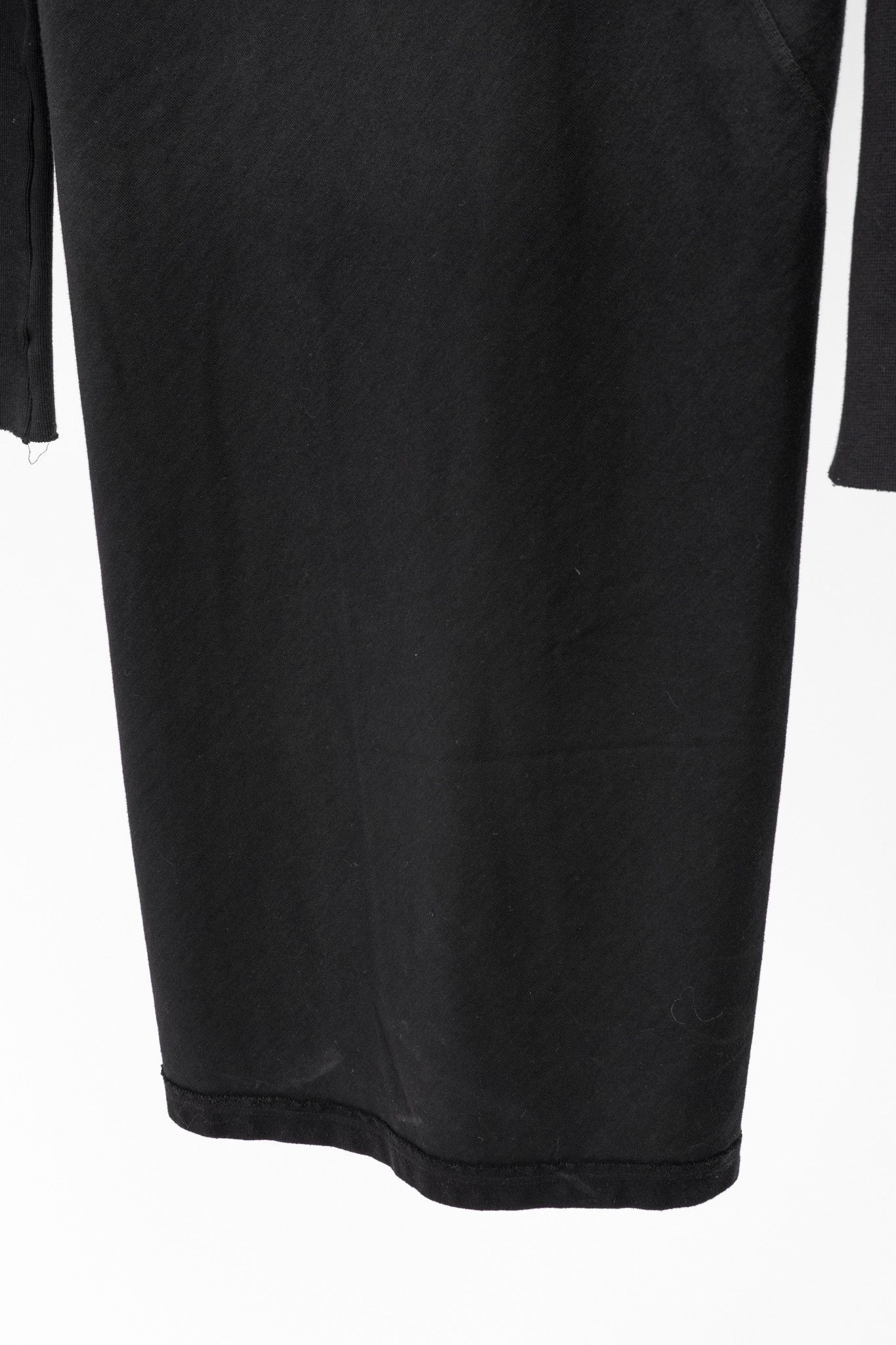 Rick Owens Drkshdw Rick Owens DRKSHDW AW/14 Black Cotton Long-Sleeve Midi Dress Size M / US 6-8 / IT 42-44 - 6 Thumbnail