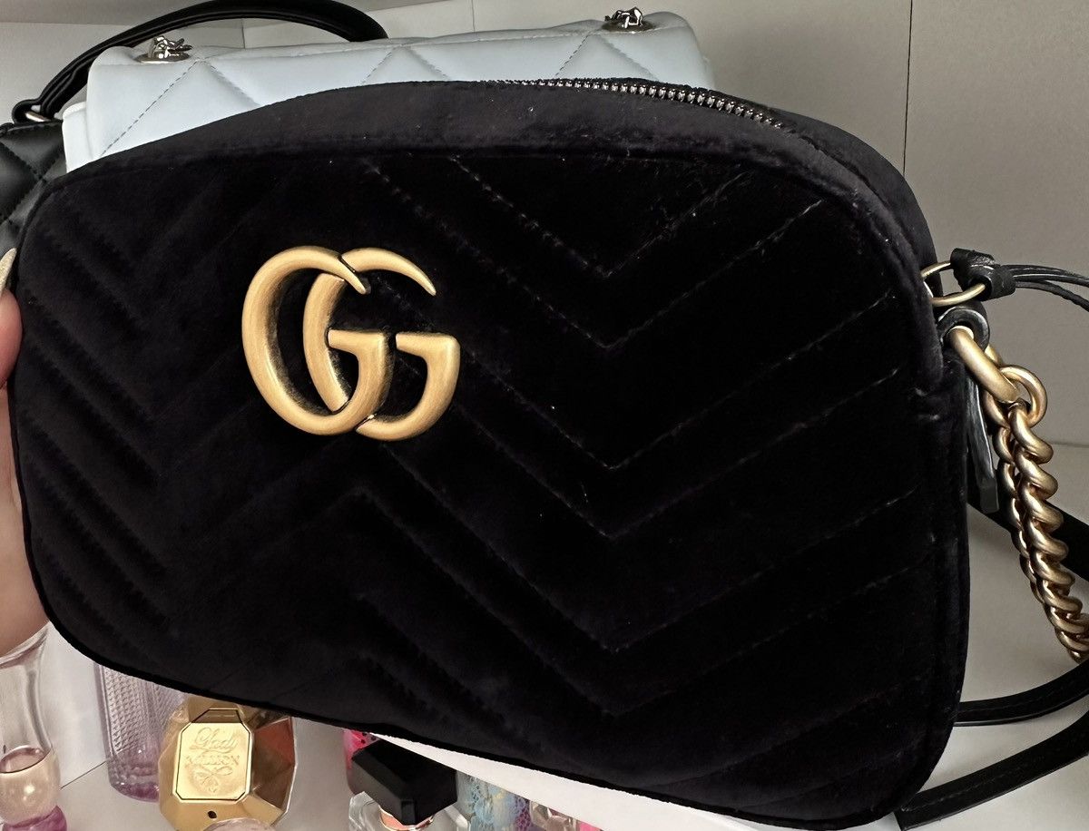 Gucci Gucci GG Marmont Bag in Black Velvet Limited Edition Size ONE SIZE - 4 Thumbnail