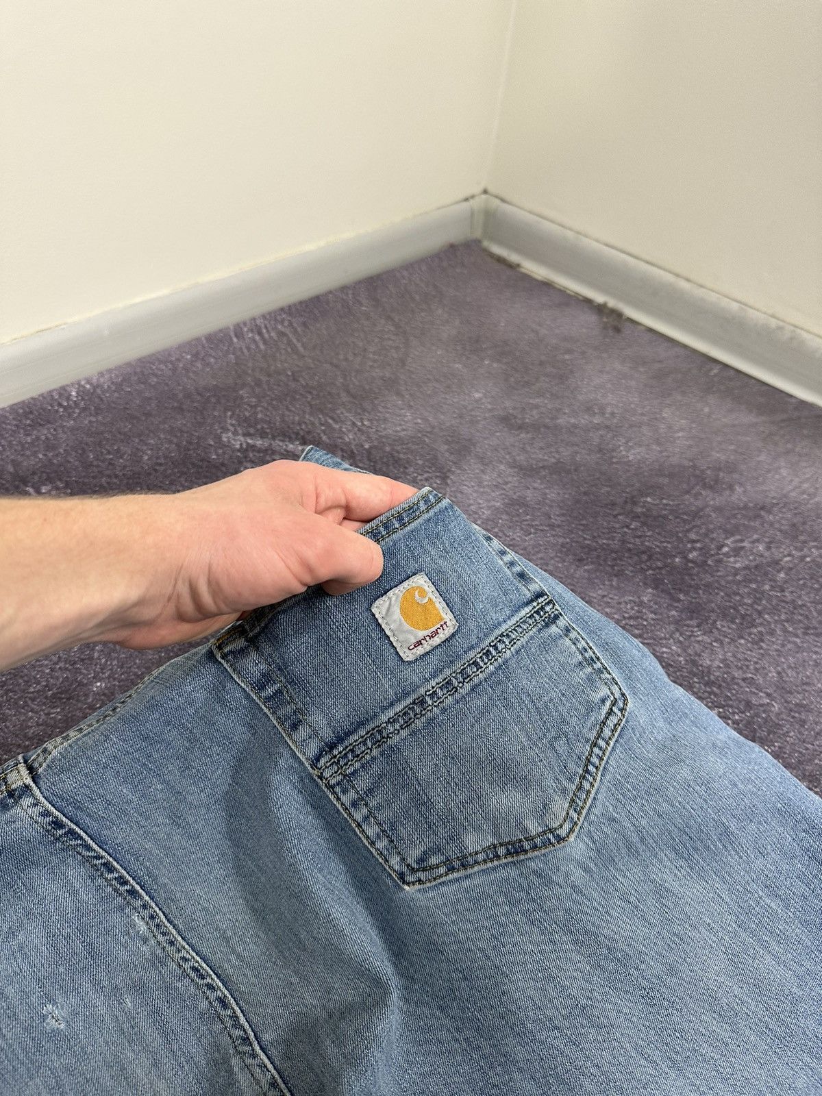 Carhartt Vintage Carhartt Faded Denim USA Baggy Hype Opium Work Jeans Size US 40 / EU 56 - 10 Thumbnail