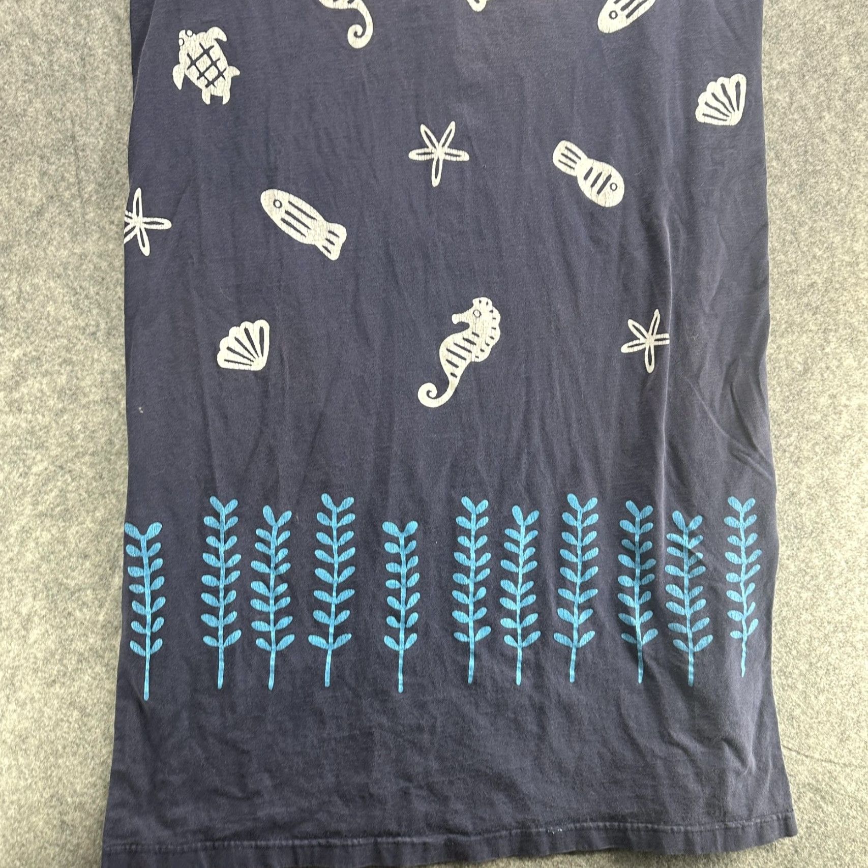Vintage VINTAGE M. Mak Dress Womens Large Navy Blue Sea Life Seahorse Turtle Fish Shell Summer Size M / US 6-8 / IT 42-44 - 5 Thumbnail
