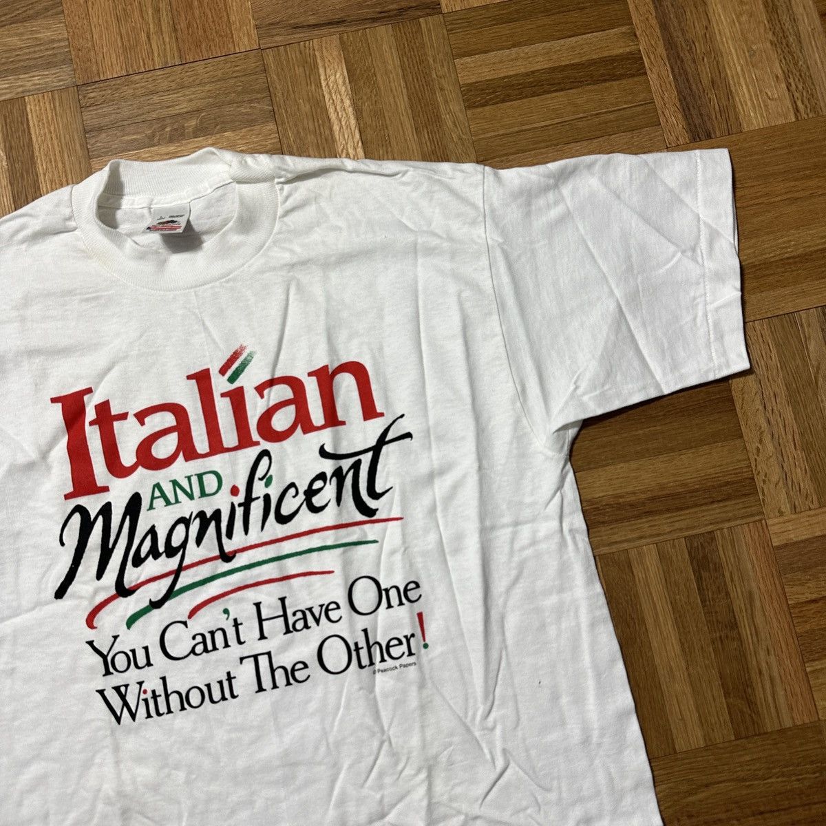 Fruit Of The Loom Vintage Italian tee Size US L / EU 52-54 / 3 - 3 Thumbnail