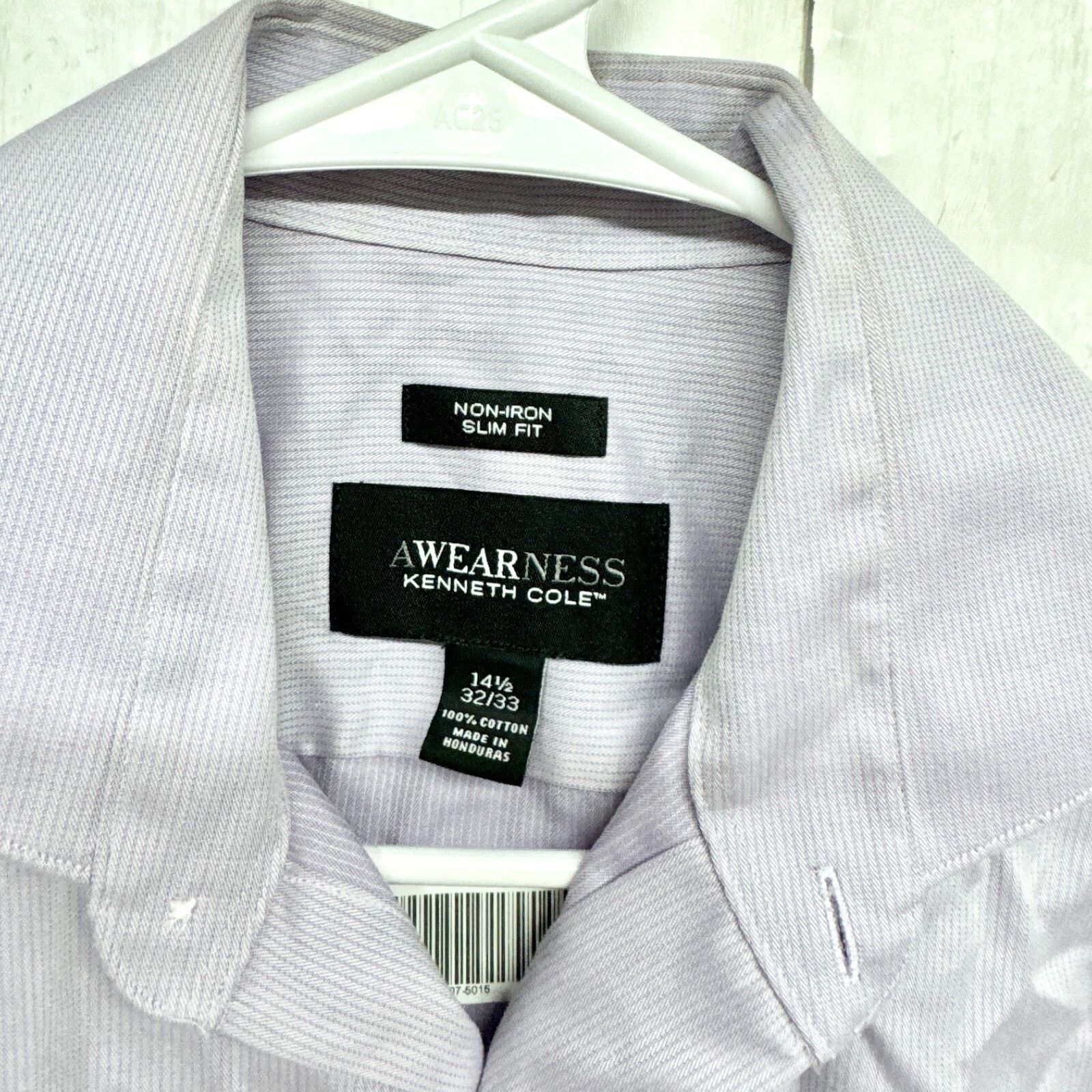 Kenneth Cole Kenneth Cole AWearNess Shirt 14 1/2 32/33 Long Sleeve Slim Size US S / EU 44-46 / 1 - 2 Thumbnail