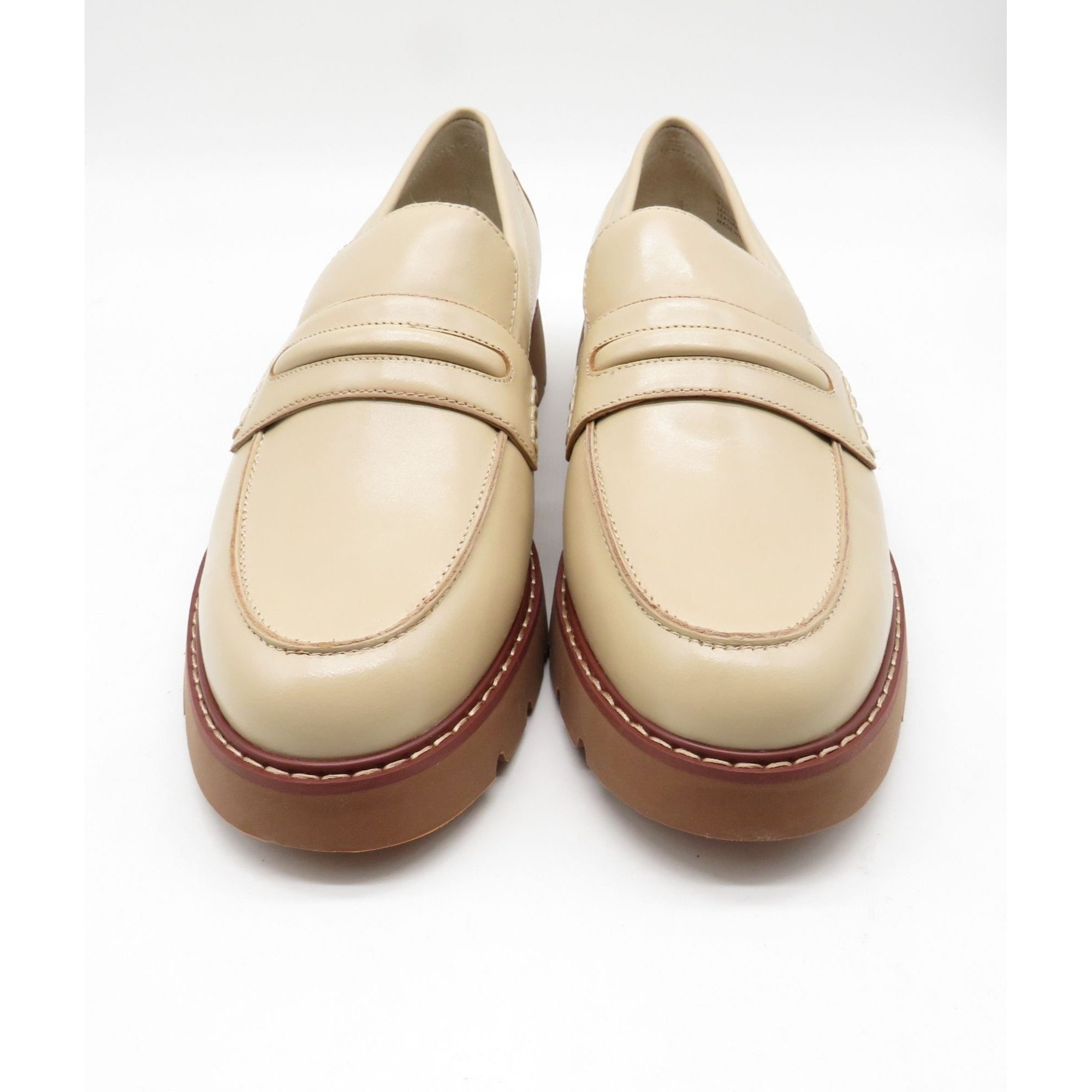 Sanctuary Sanctuary Women's Oatmilk Westside Loafers 9.5M Leather Chun Size US 9.5 / IT 39.5 - 3 Thumbnail
