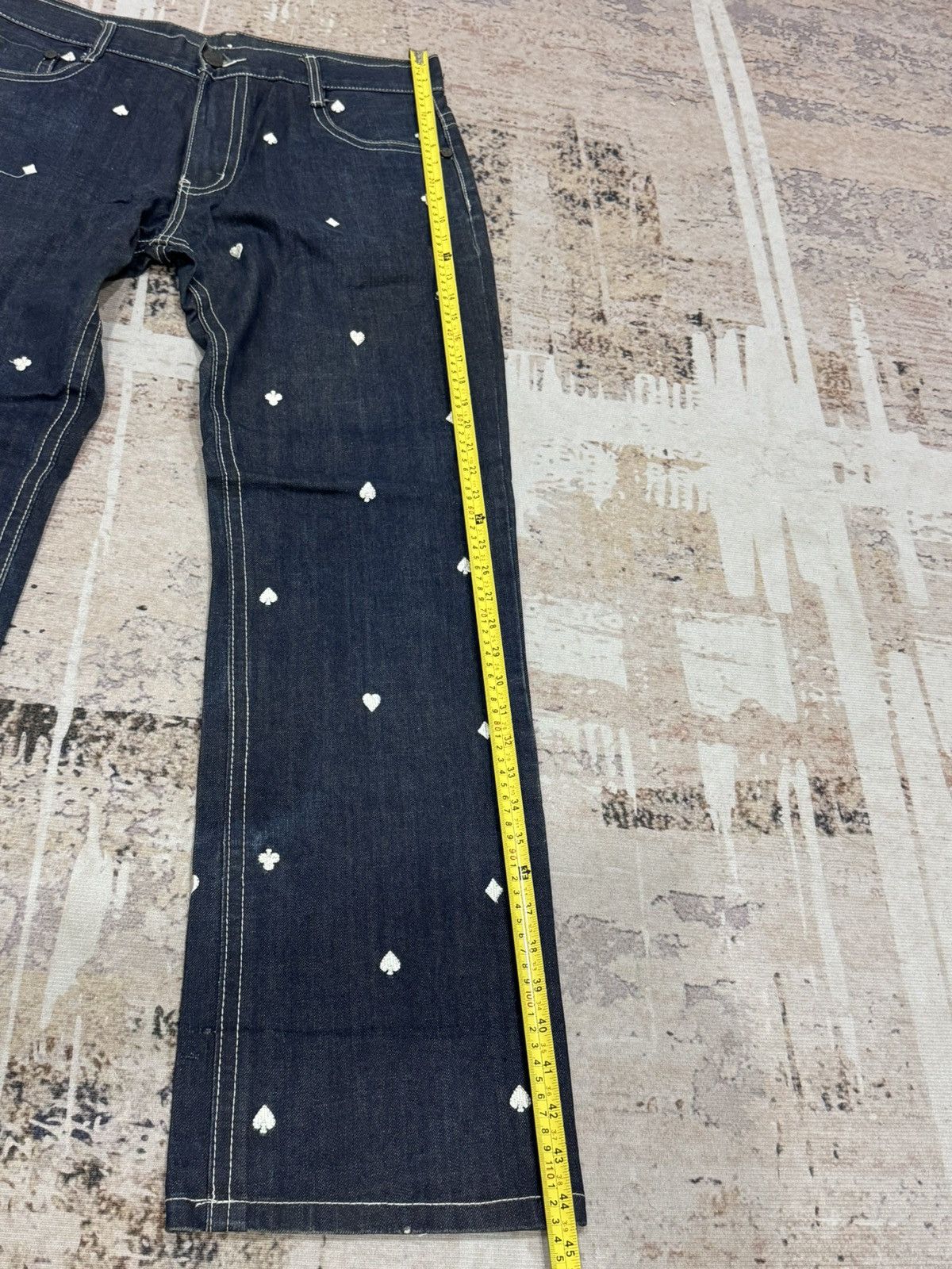 If Six Was Nine JOISM - full mini envroieded jeans Size US 35 - 13 Thumbnail