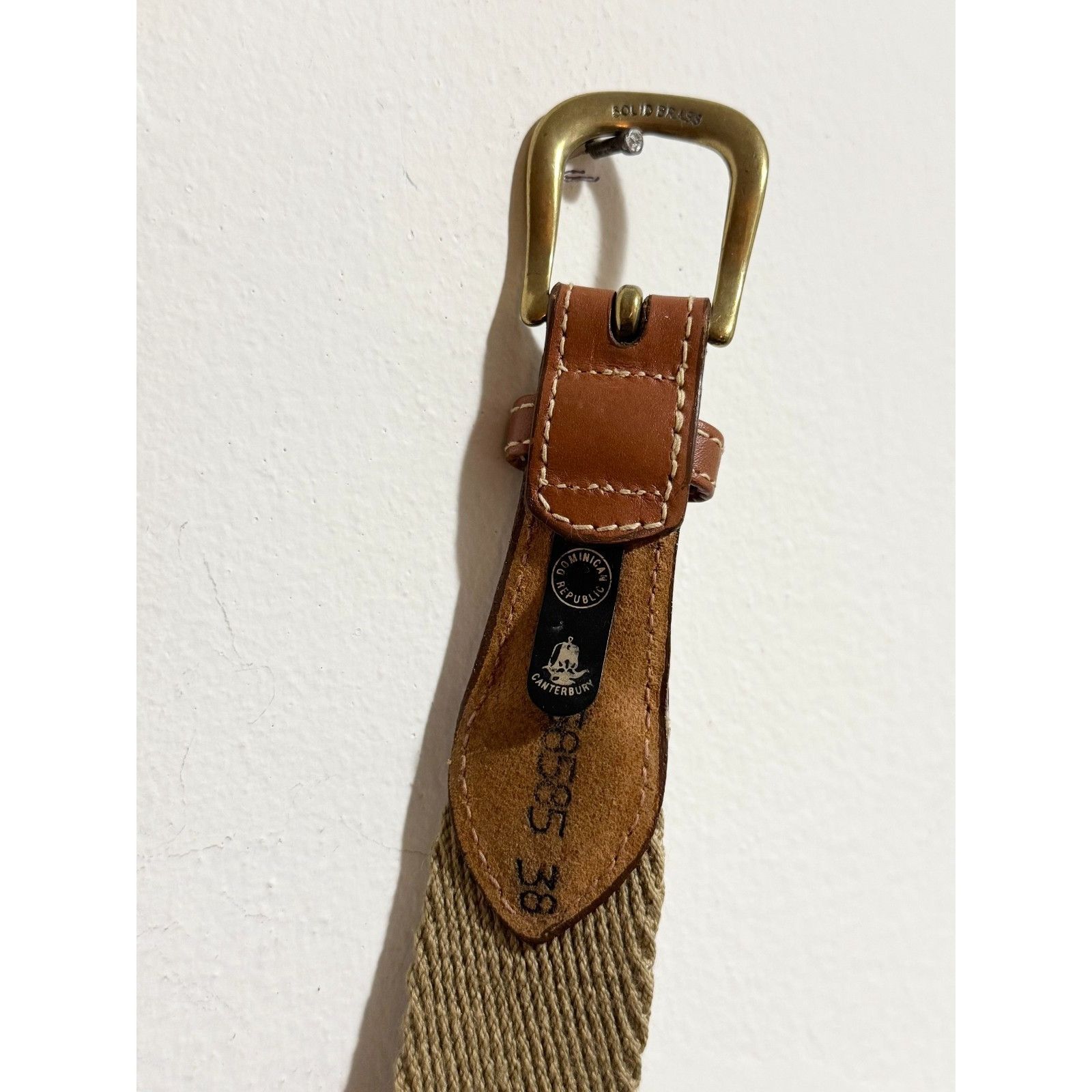 Vintage Vintage Dominican Republic Canterbury leather woven belt siz Size ONE SIZE - 5 Thumbnail