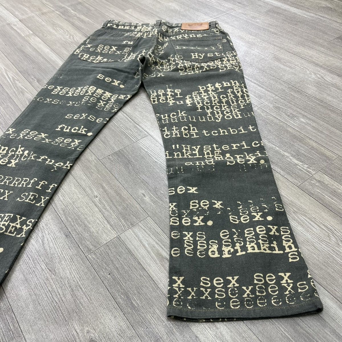 Hysteric Glamour Vintage Hysteric Glamour Sex Fuck Bitch Lgb Y2K Flared Jeans Size US 27 - 16 Thumbnail