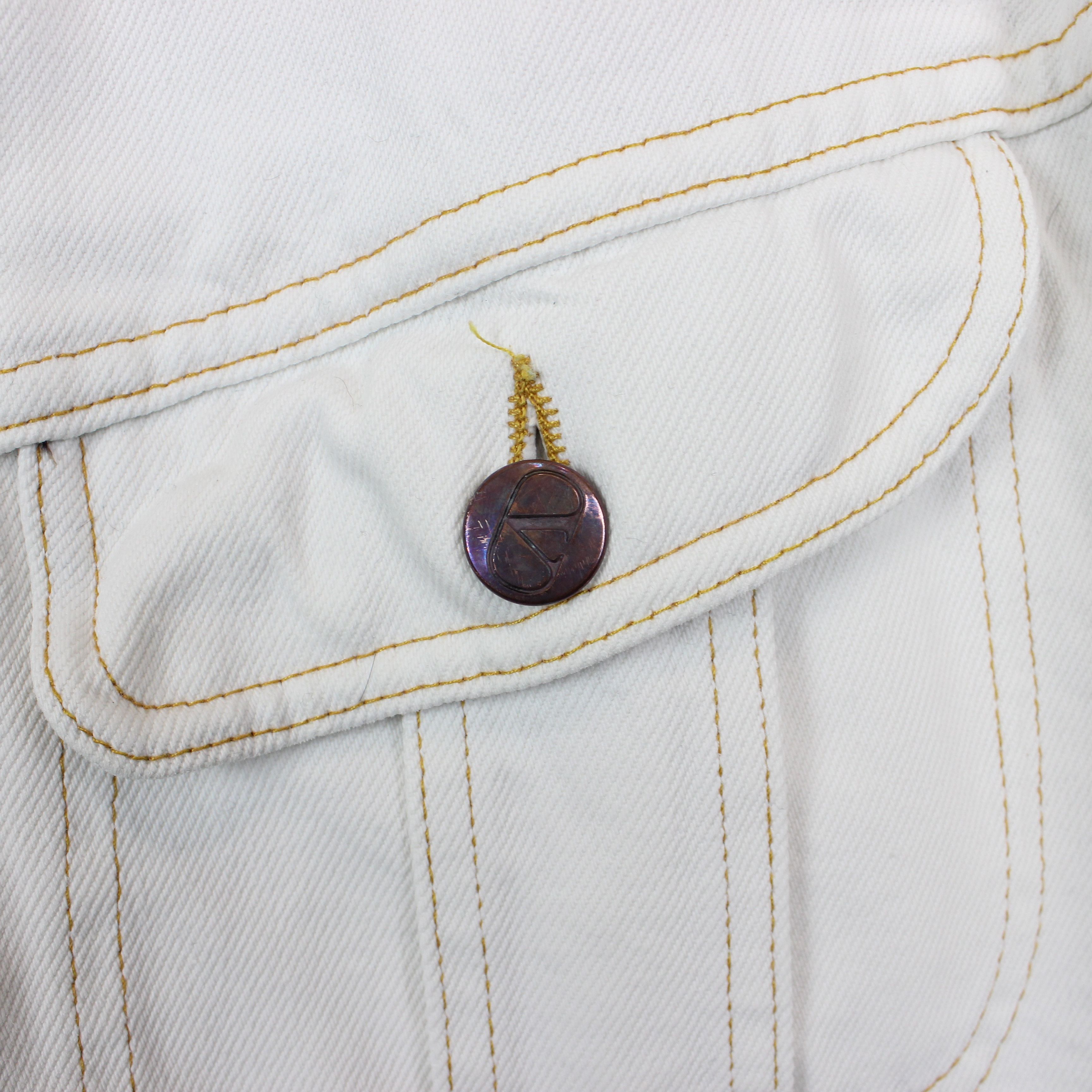Valentino Valentino denim jacket vintage white heavy L XL Size US L / EU 52-54 / 3 - 12 Thumbnail