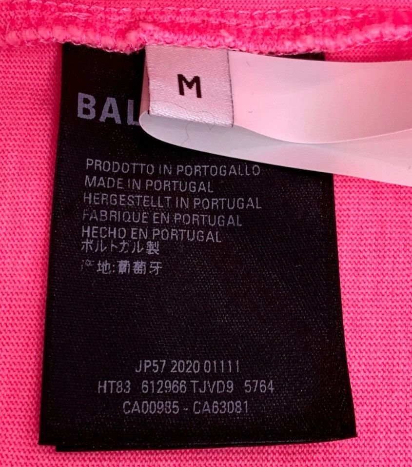 Balenciaga Balenciaga logo letter embroidery round neck pink cotton s Size US M / EU 48-50 / 2 - 7 Thumbnail