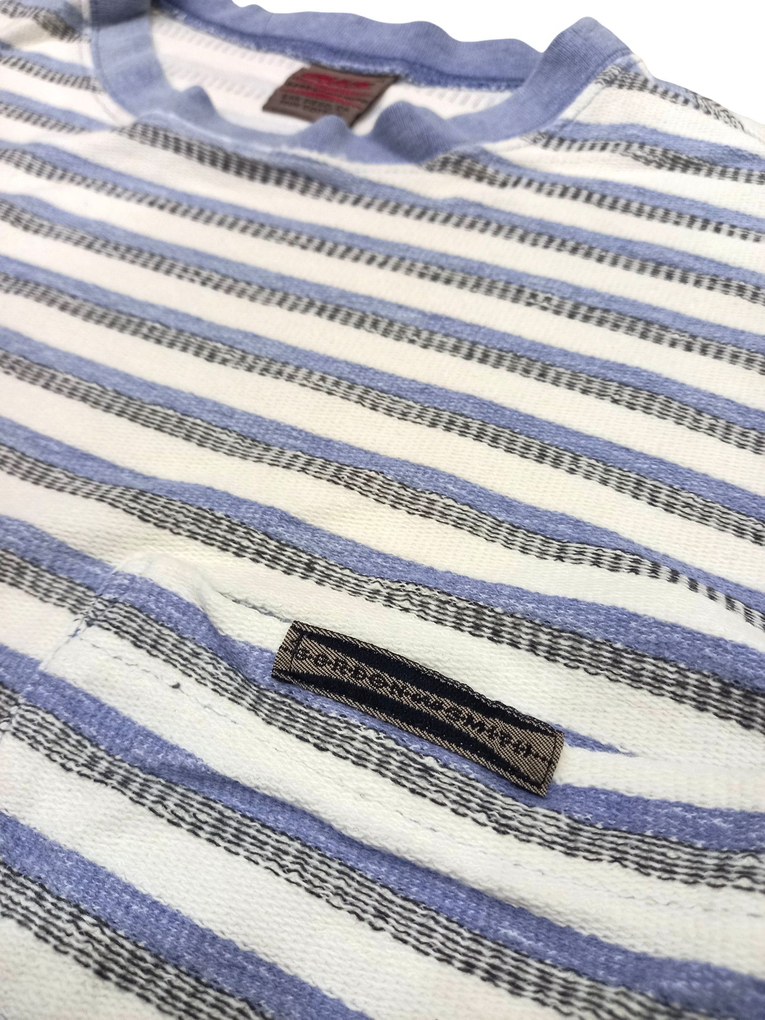 Vintage Vintage Gordon & Smith Jacquard Stripe Retro Pocket Tee Size US L / EU 52-54 / 3 - 4 Thumbnail