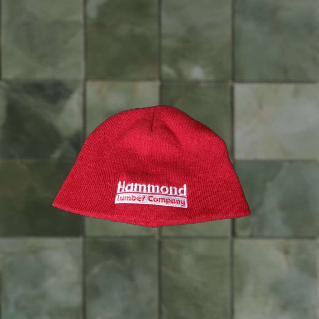 Vintage VINTAGE Hammond Lumber Company Hat Cap Beanie Adult Red Work Employee Maine Size ONE SIZE - 1 Thumbnail