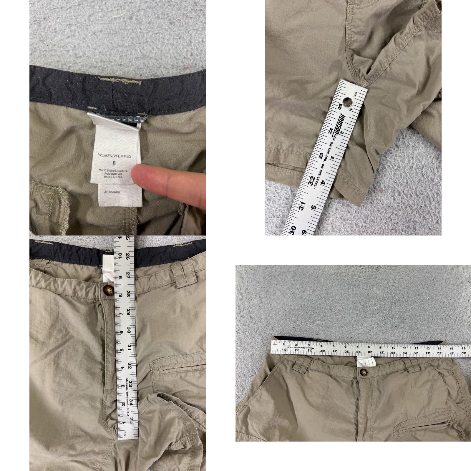The North Face The North Face Shorts Women 8 Beige 100% Nylon Cargo Hiking Camping Fishing 28x4 Size 30" / US 8 / IT 44 - 7 Thumbnail