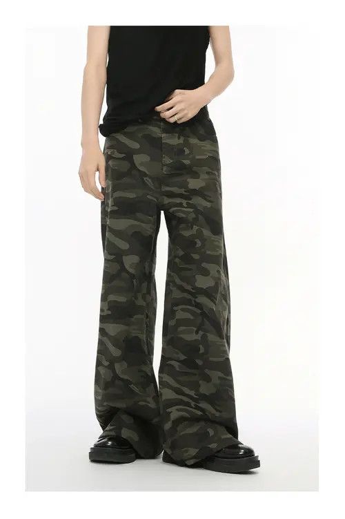 Japanese Brand × Jean American street retro camouflage straight wide-leg jeans Size US 32 / EU 48 - 1 Thumbnail