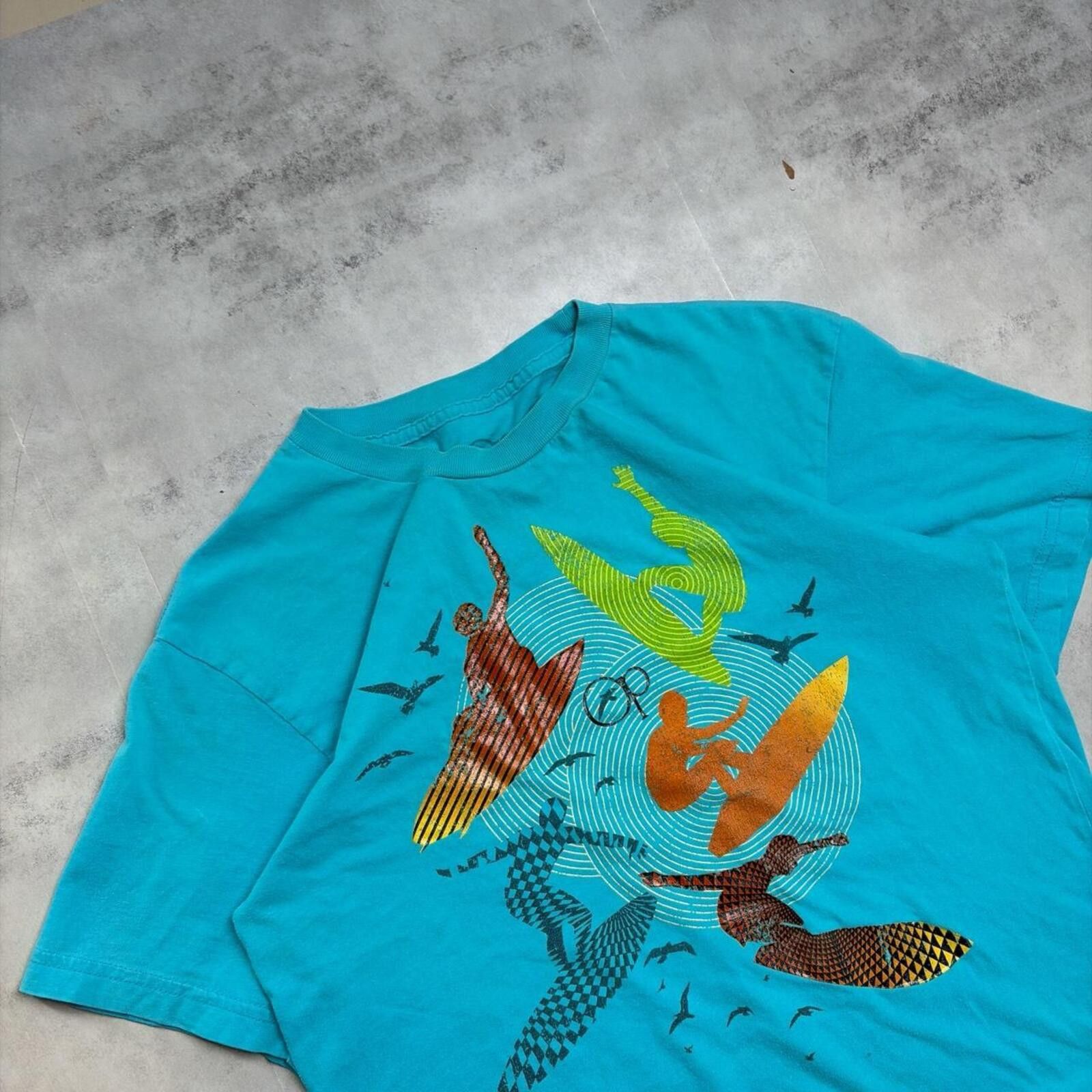 Ocean Pacific Y2K Teal Ocean Pacific Surf Grunge Skater T-Shirt Size US M / EU 48-50 / 2 - 5 Thumbnail