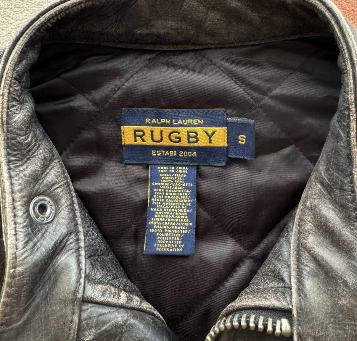 Polo Ralph Lauren RL Rugby Ralph Lauren Polo Motorcycle Leather Jacket K22 Size US S / EU 44-46 / 1 - 6 Thumbnail