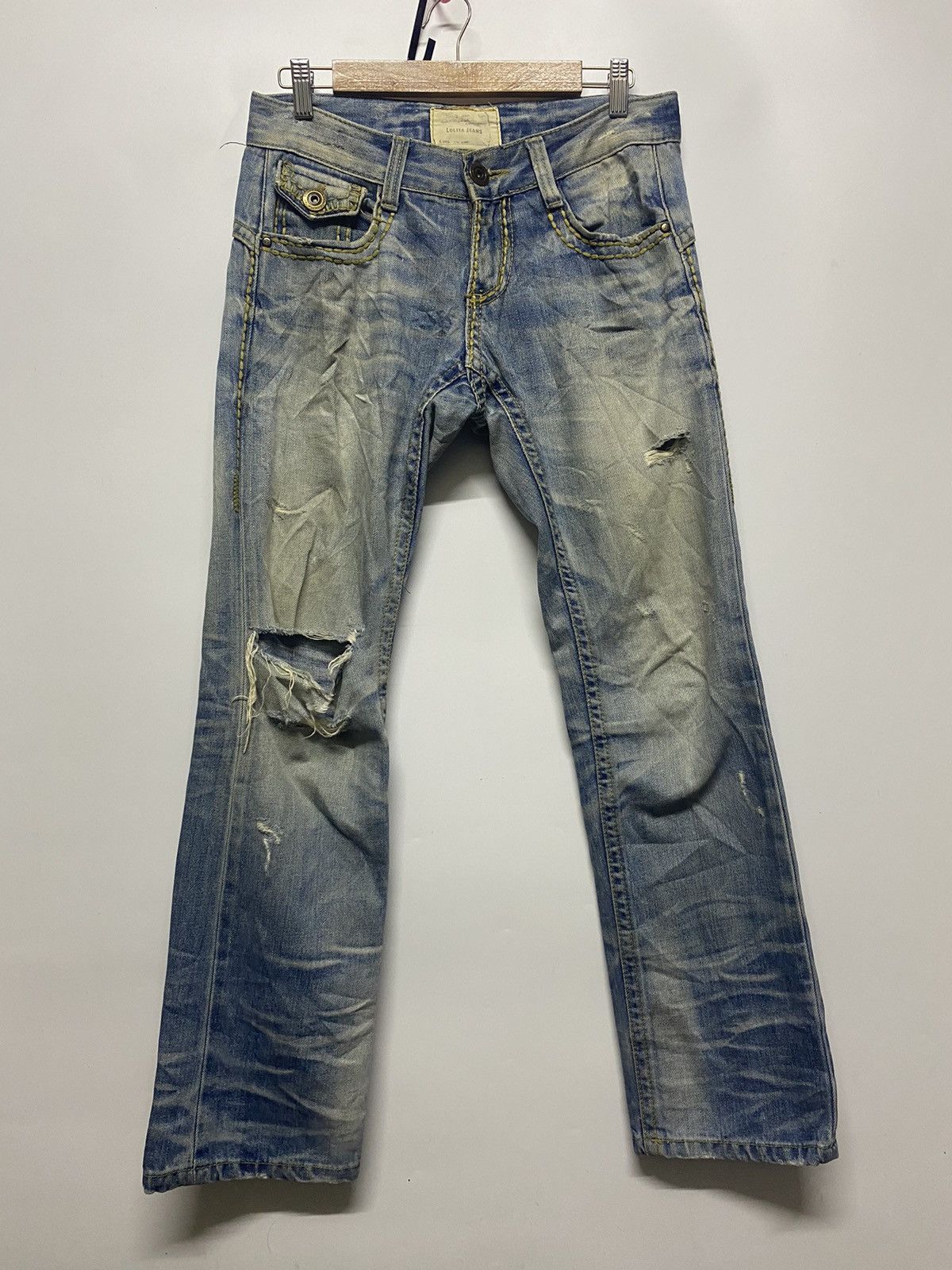 If Six Was Nine × Japanese Brand Japanese Brand Distressed Lolita Jeans Denim Pant Size US 32 / EU 48 - 1 Thumbnail