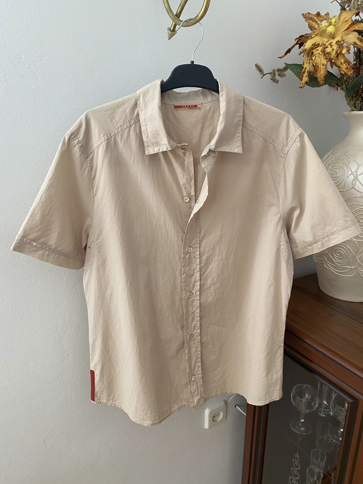 Prada Prada Red Tab Shirt Button Up Size US M / EU 48-50 / 2 - 1 Thumbnail